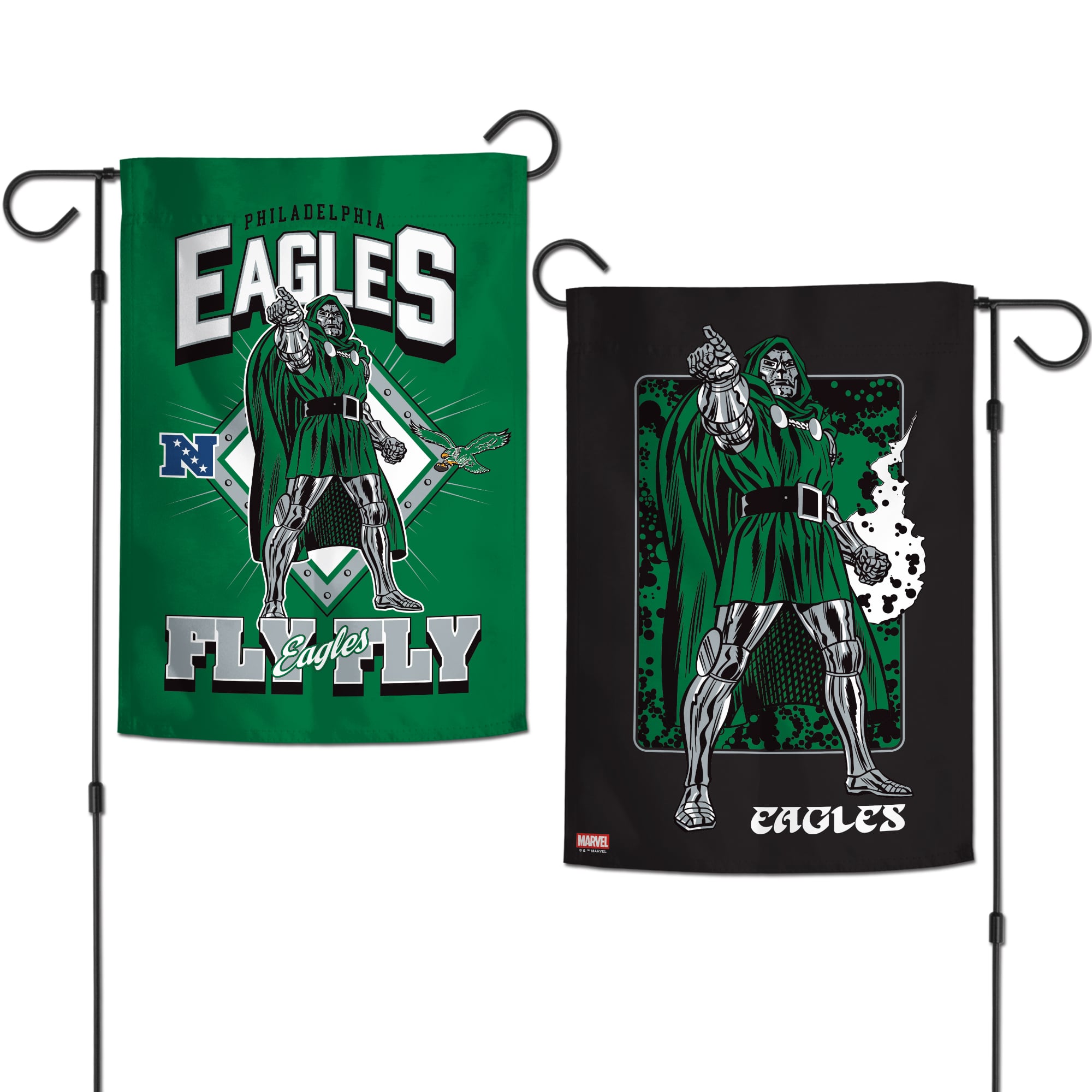 Drapeau de jardin double face WinCraft Philadelphia Eagles Disney x NFL Docteur Fatalis 30 x 45 cm