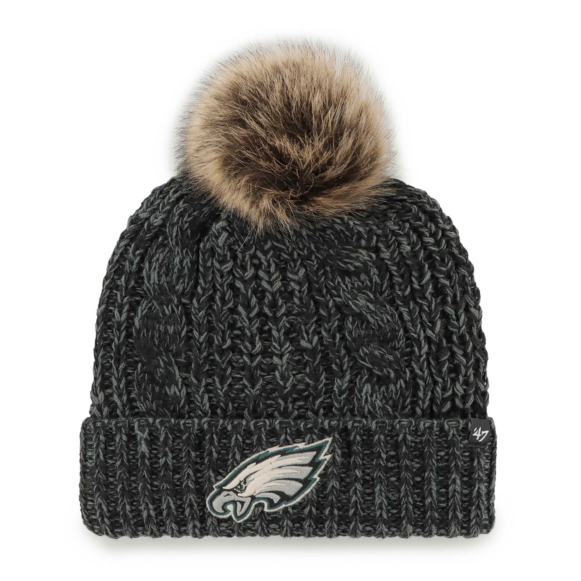 Bonnet tricoté à revers avec pompon Meeko des Philadelphia Eagles '47 pour femme