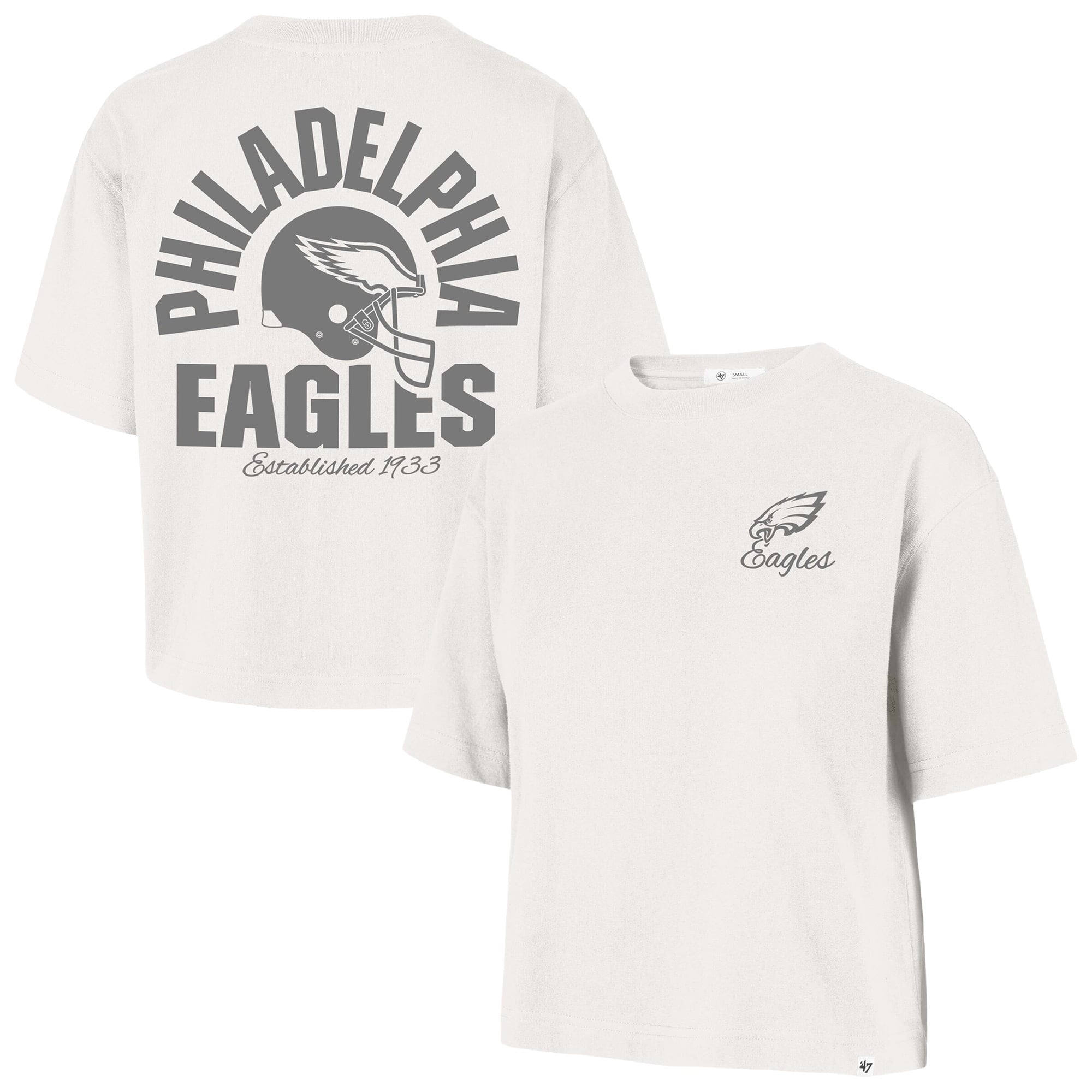 Women's '47 Stone Philadelphia Eagles Photon Dust Foundational Reed City T-Shirt