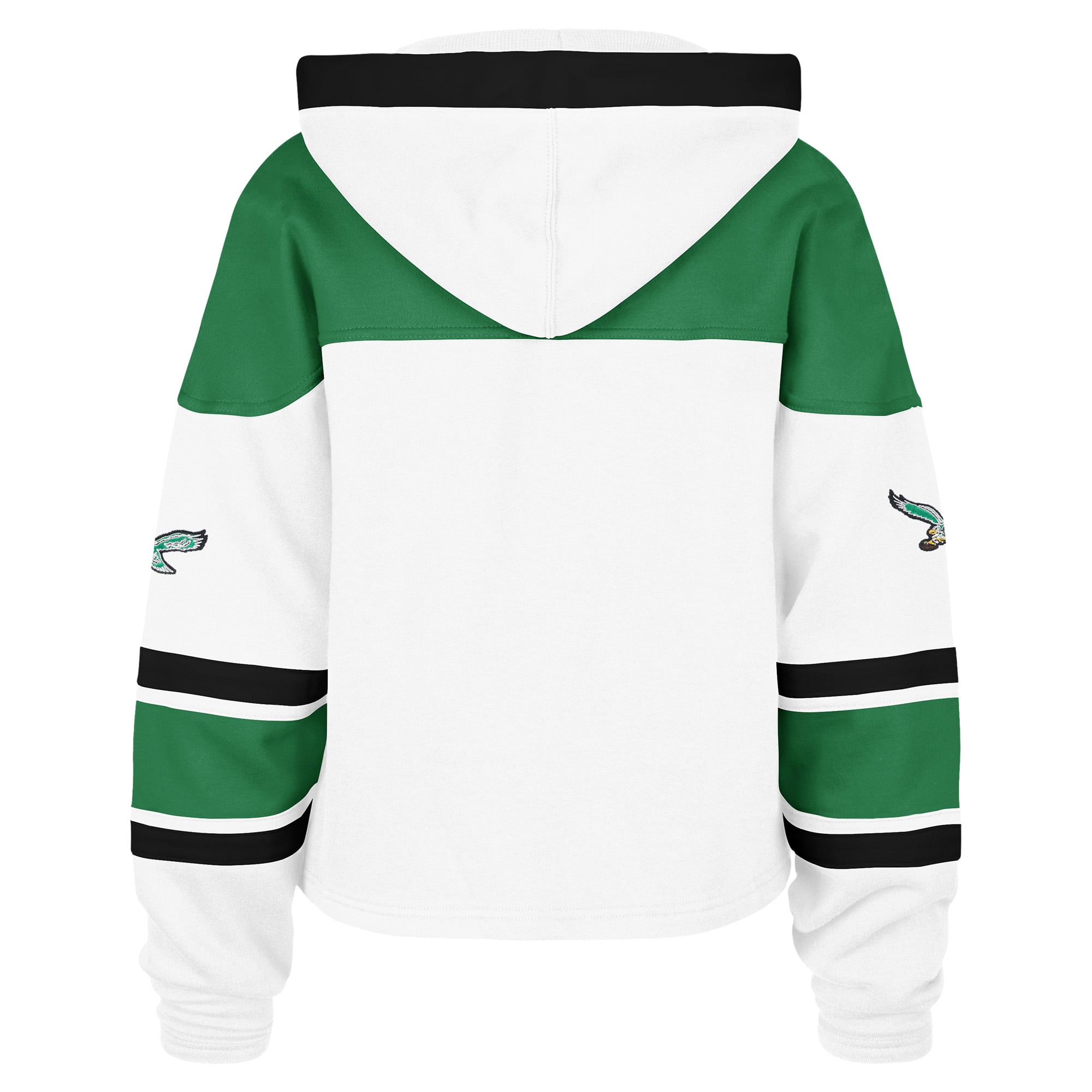Women's '47 White Philadelphia Eagles Cut Thru Superior Lacer Hoodie