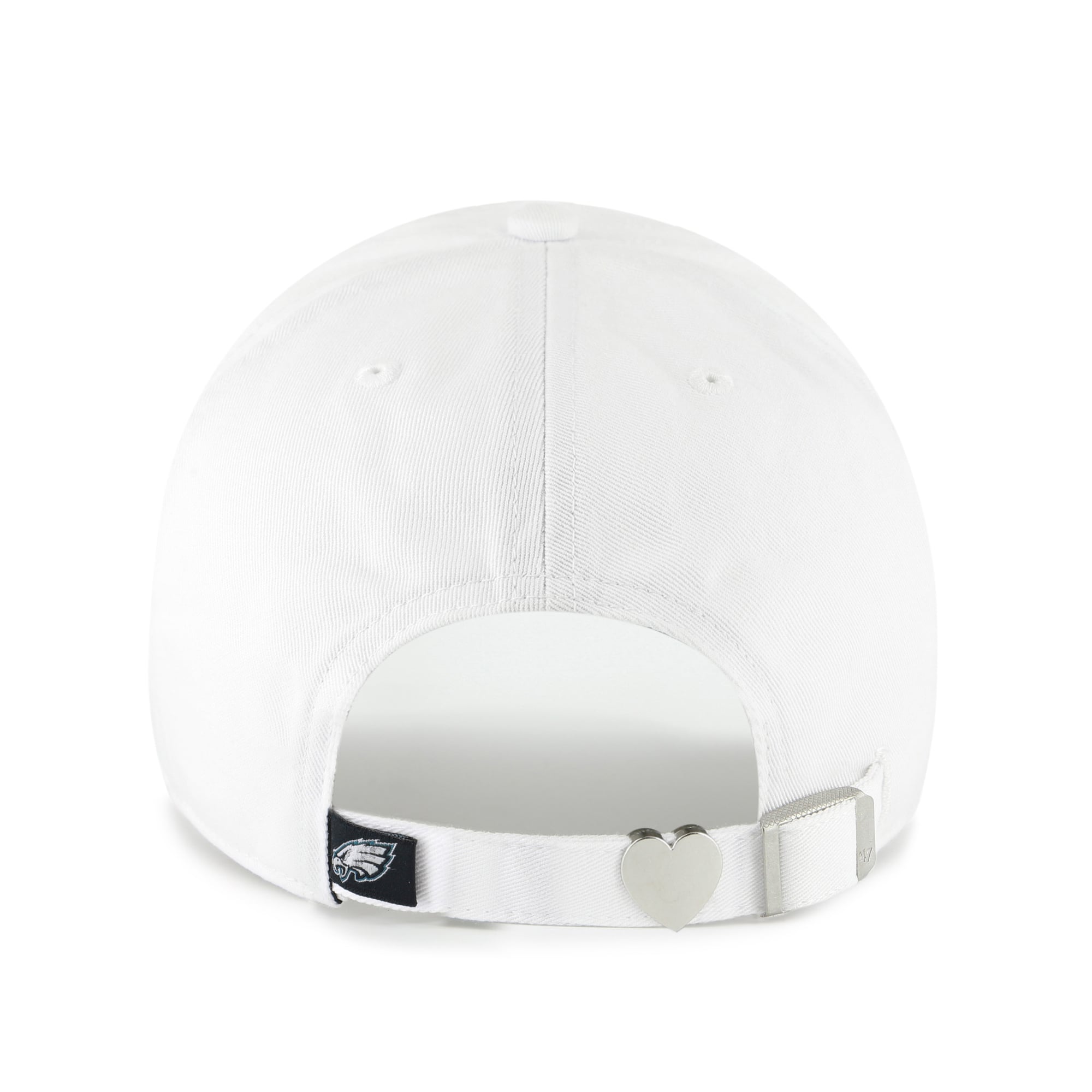 Women's '47  White Philadelphia Eagles Trendy Script Clean Up Adjustable Hat
