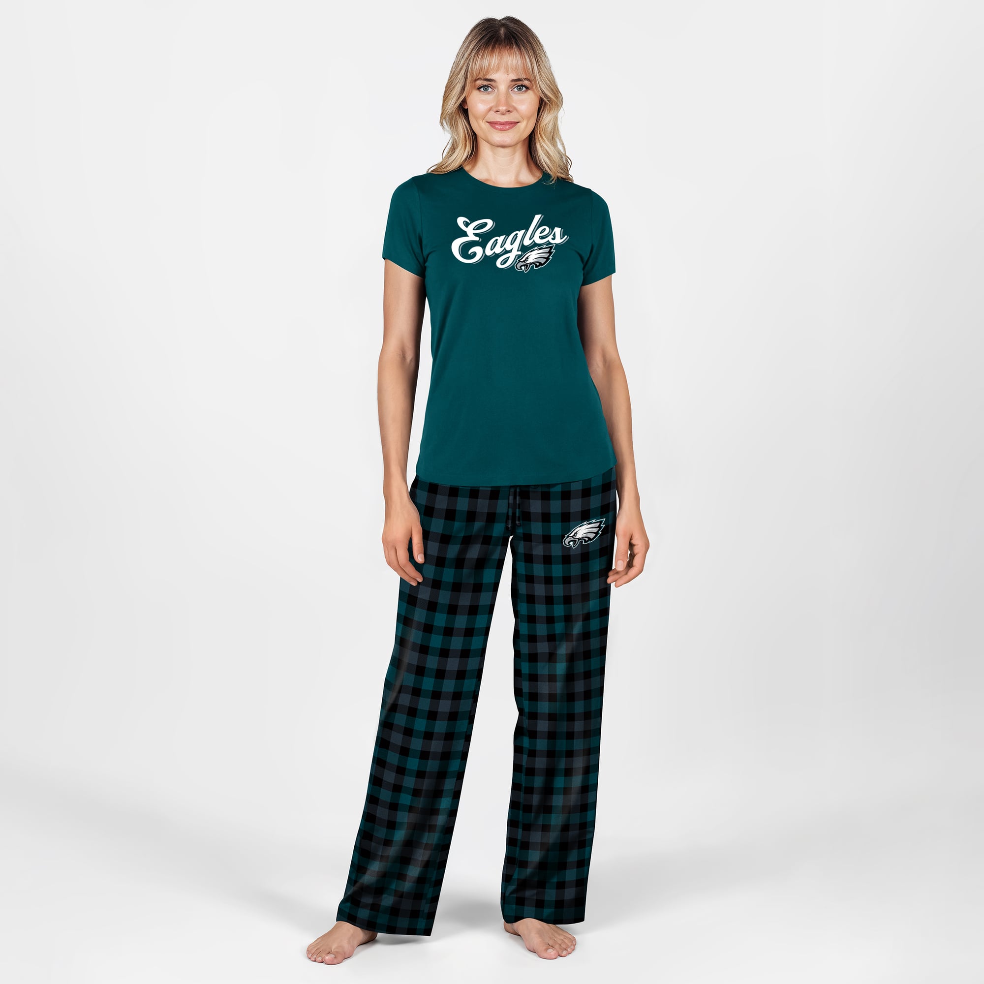 Women's Concepts Sport Midnight Green Philadelphia Eagles Highland Sleep Set