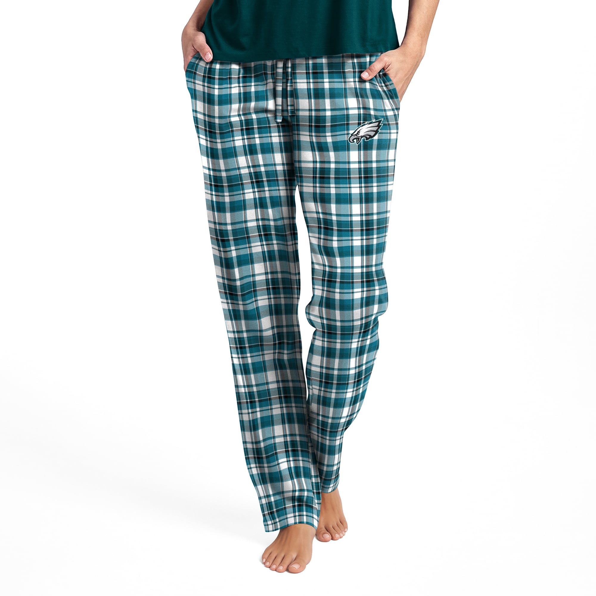 Pantalon à carreaux vert nuit Philadelphia Eagles Medley pour femme de Concepts Sport