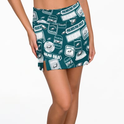 Philadelphia Eagles Concepts Sport Women's Plus Size Grady Allover Print Sleep Skort - Midnight Green