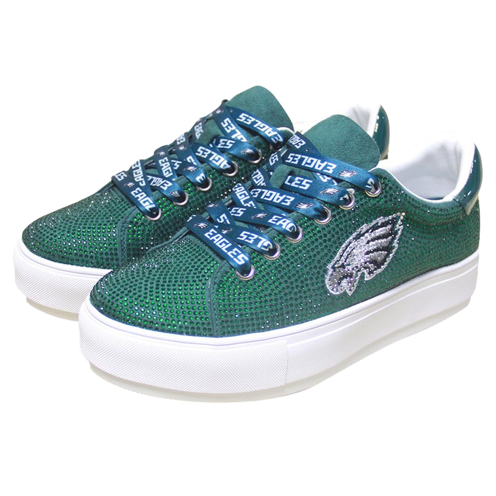 Philadelphia Eagles Cuce Women's Team Color Crystal Sneakers - Green