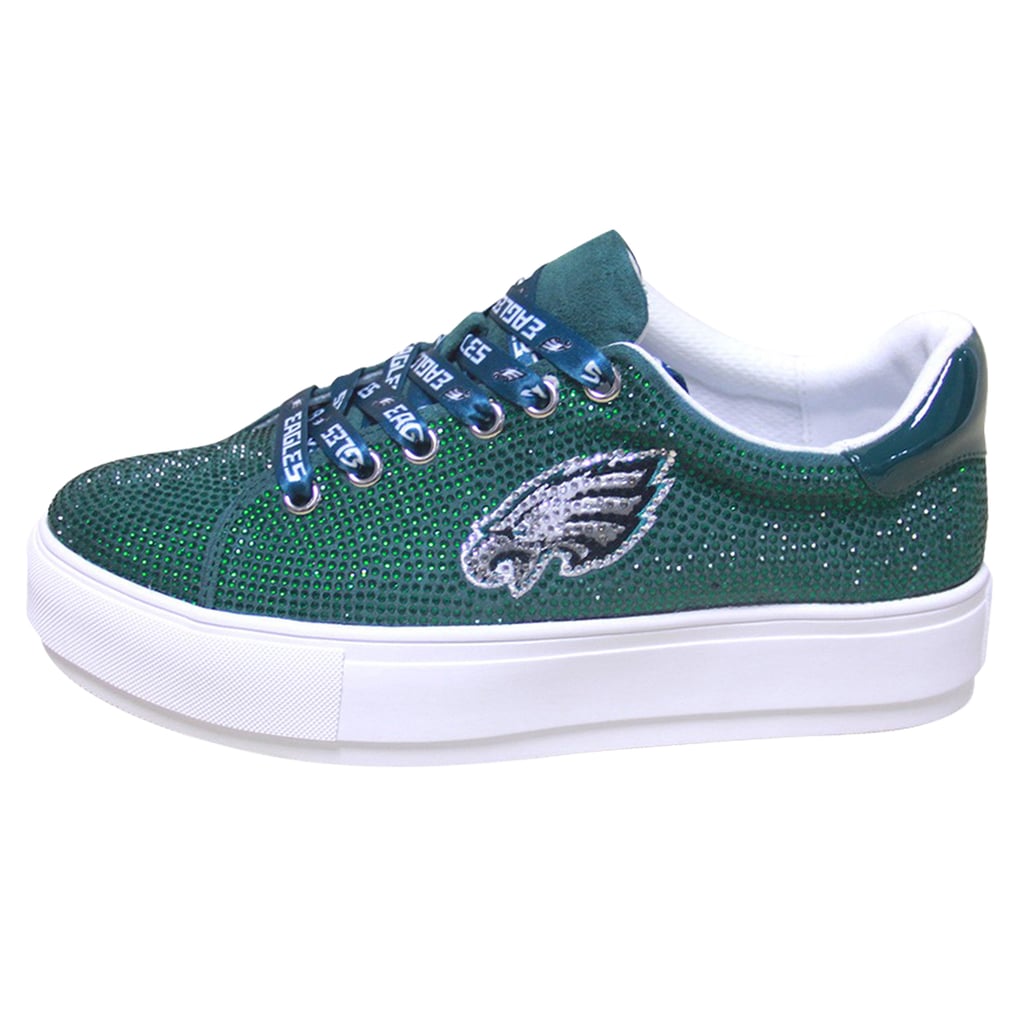 Philadelphia Eagles Cuce Women's Team Color Crystal Sneakers - Green