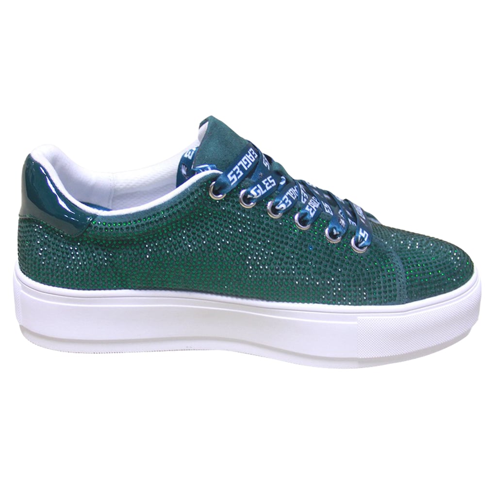 Philadelphia Eagles Cuce Women's Team Color Crystal Sneakers - Green