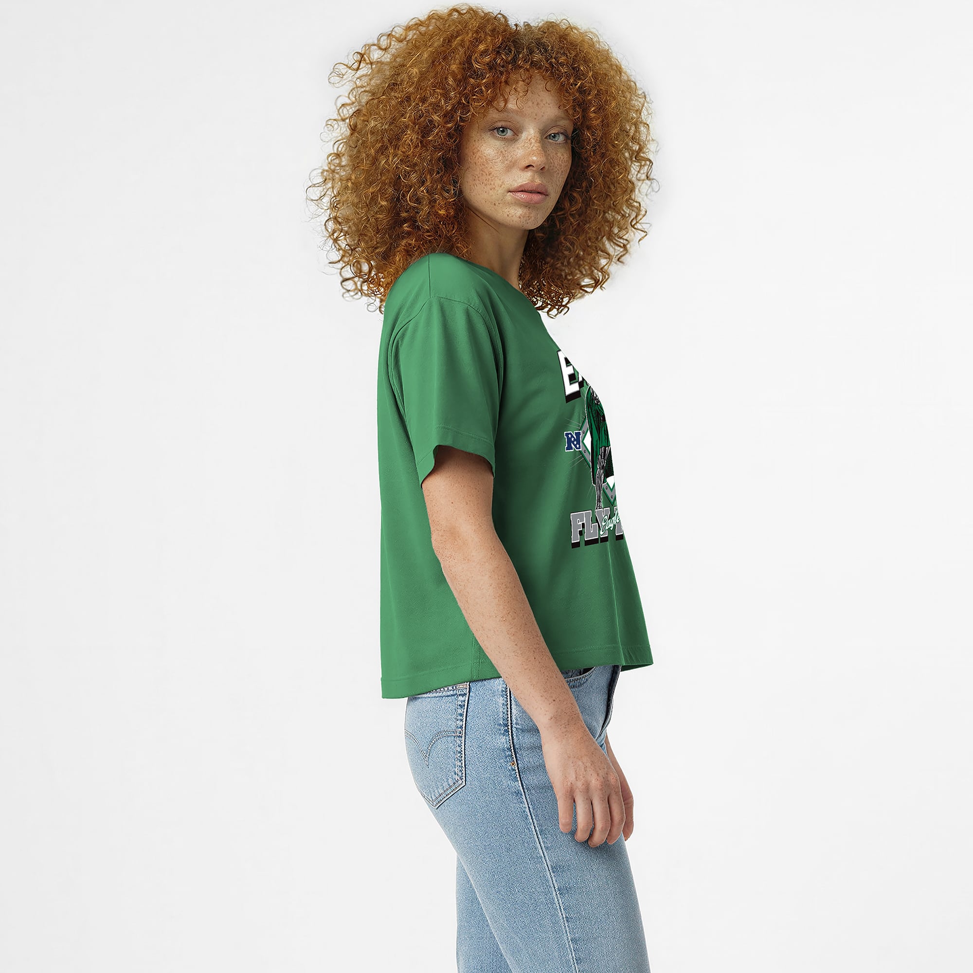 T-shirt Disney x Champion Kelly Green Philadelphia Eagles Doctor Doom All-Star pour femmes
