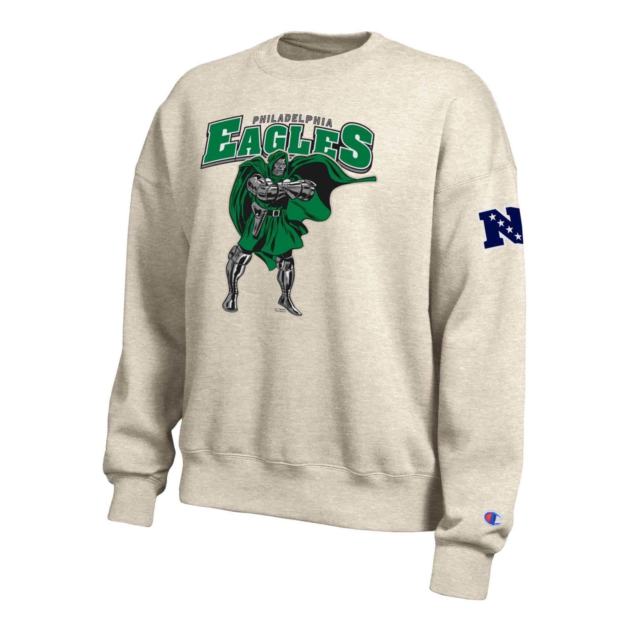 Sweat-shirt polaire Disney x Champion pour femme, couleur avoine, Philadelphia Eagles All-Star