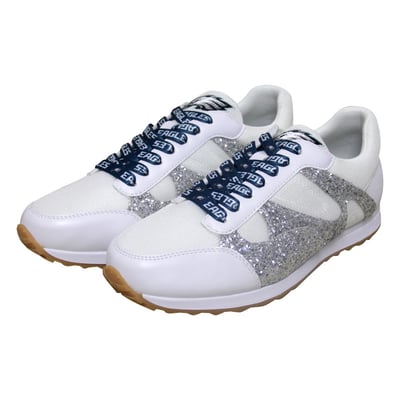  Philadelphia Eagles FABGATING by Cuce Women's Glitter Sneakers - Silver