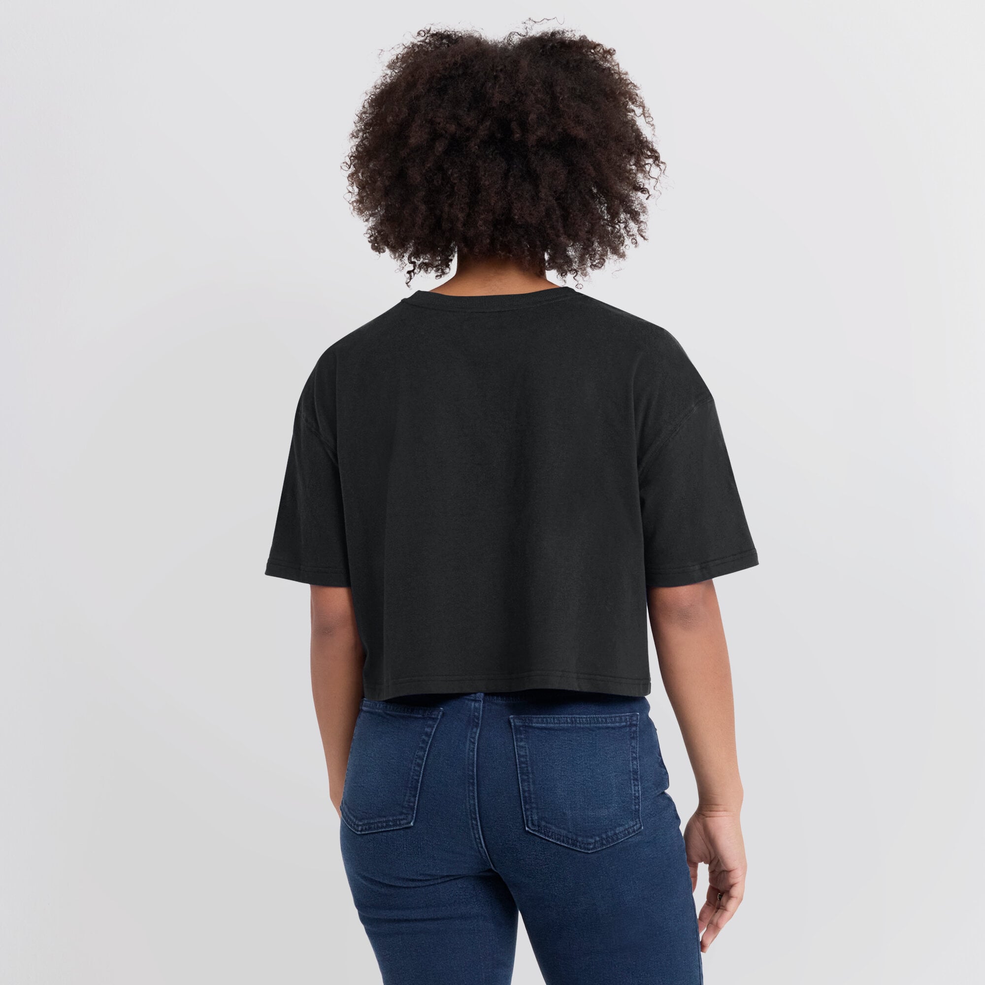 Women's Fanatics Black Philadelphia Eagles Elements Super Soft Boxy Cropped T-Shirt
