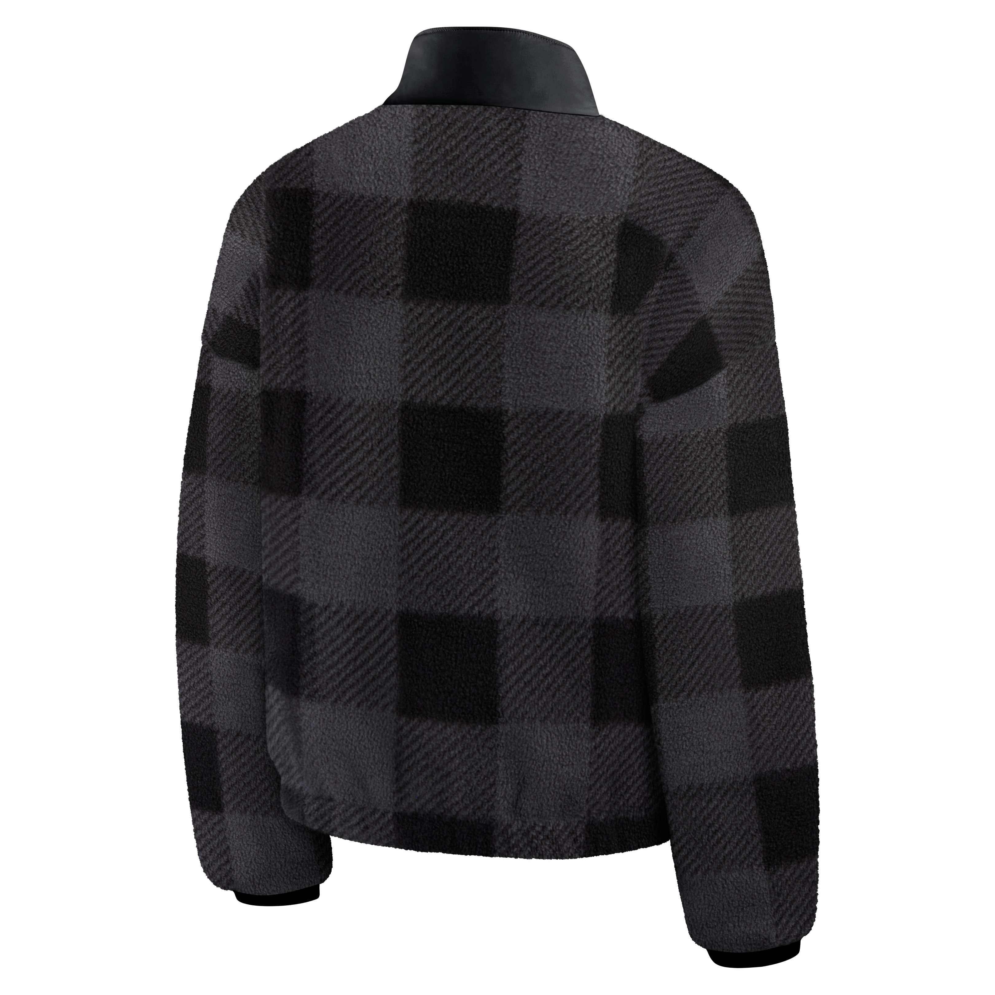 Women's Fanatics Black Philadelphia Eagles Plaid Fleece Full-Zip Jacket