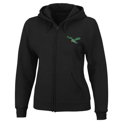 Philadelphia Eagles Fanatics Women's Plus Size Full-Zip Hooded Sweatshirt - Black
