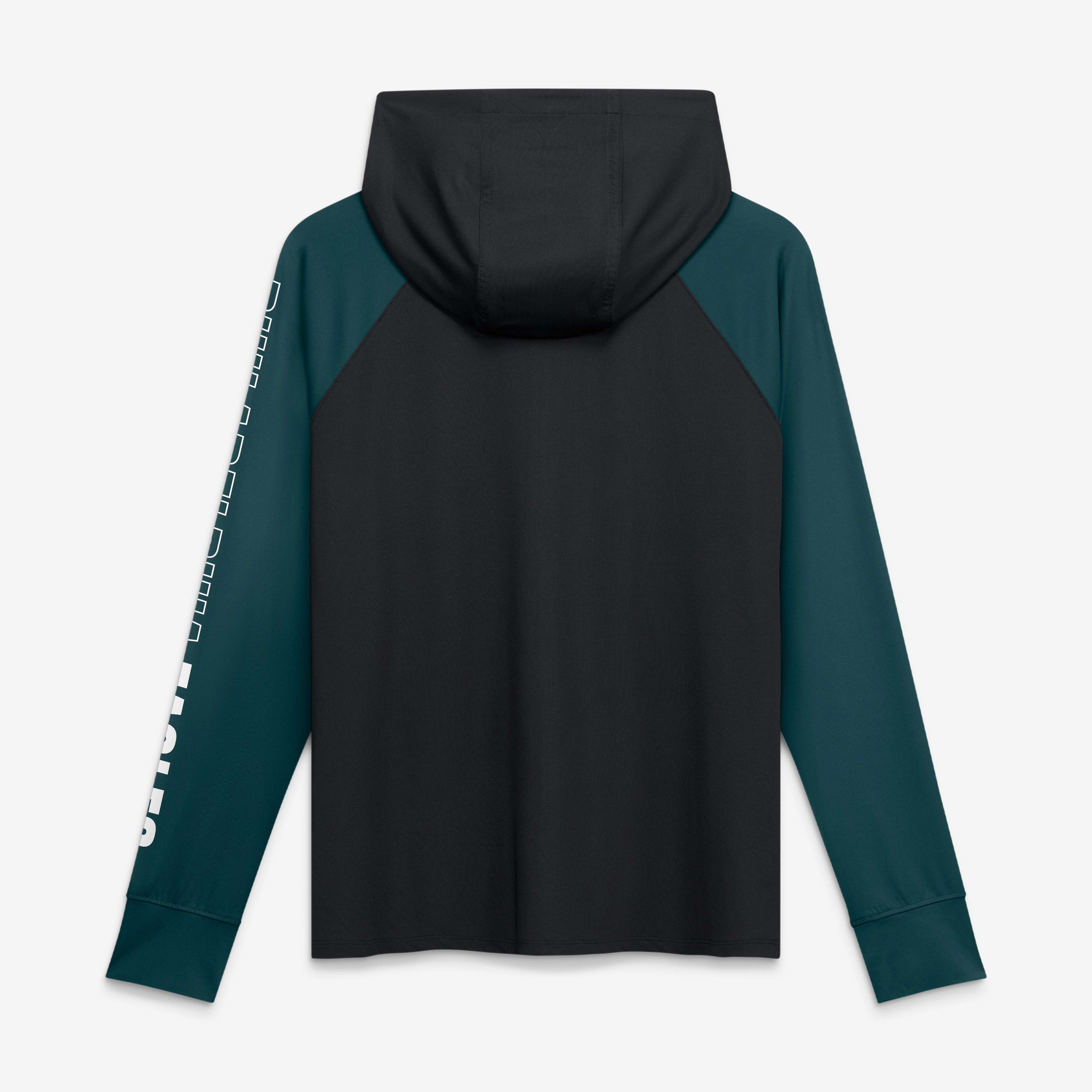 Women's Fanatics Black/Midnight Green Philadelphia Eagles Cornerback Blitz Raglan Full-Zip Hoodie