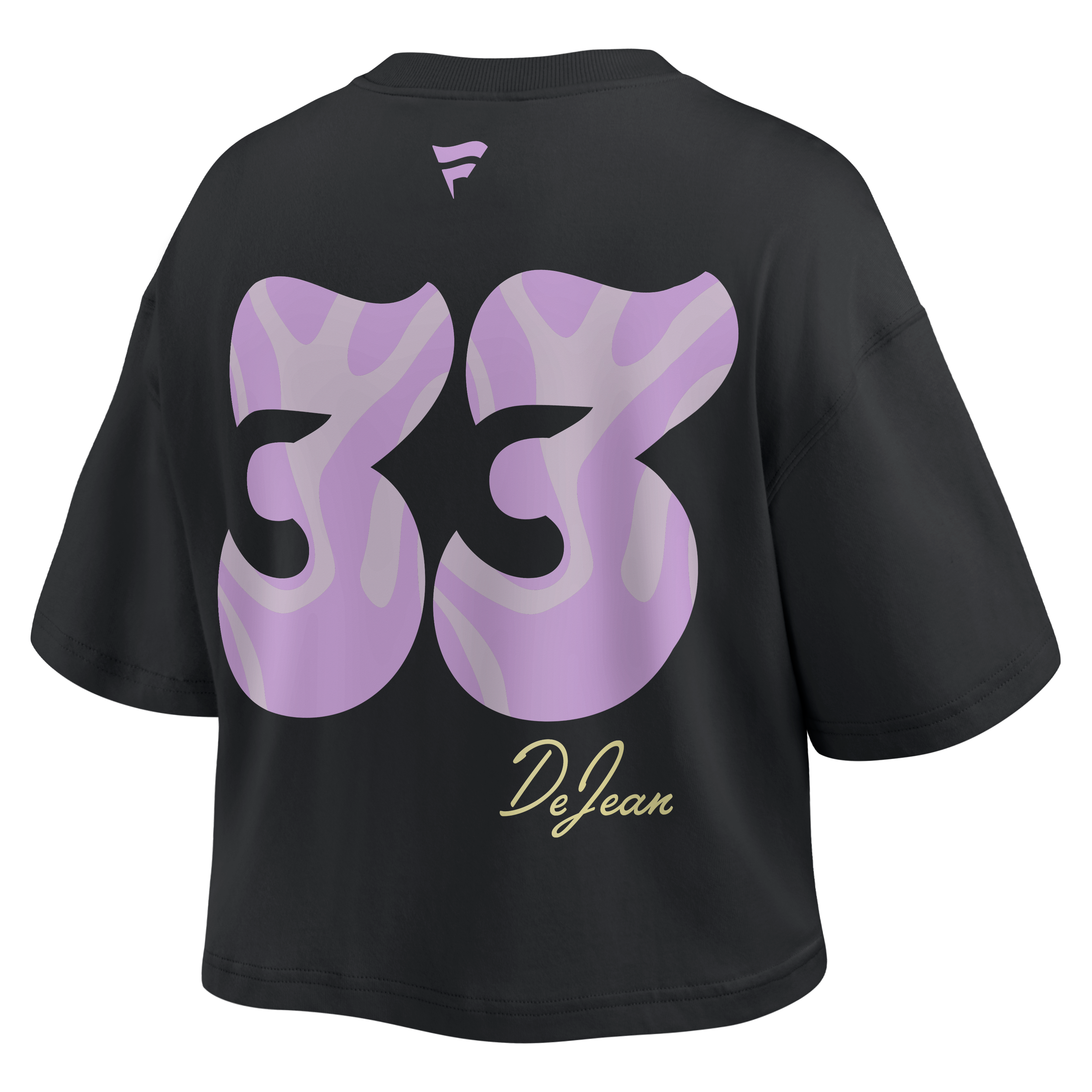 Women's Fanatics Cooper DeJean Black Philadelphia Eagles Fashion Cropped T-Shirt