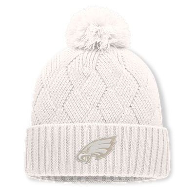  Philadelphia Eagles Fanatics Women's Shift Cuffed Knit Hat with Pom - Cream