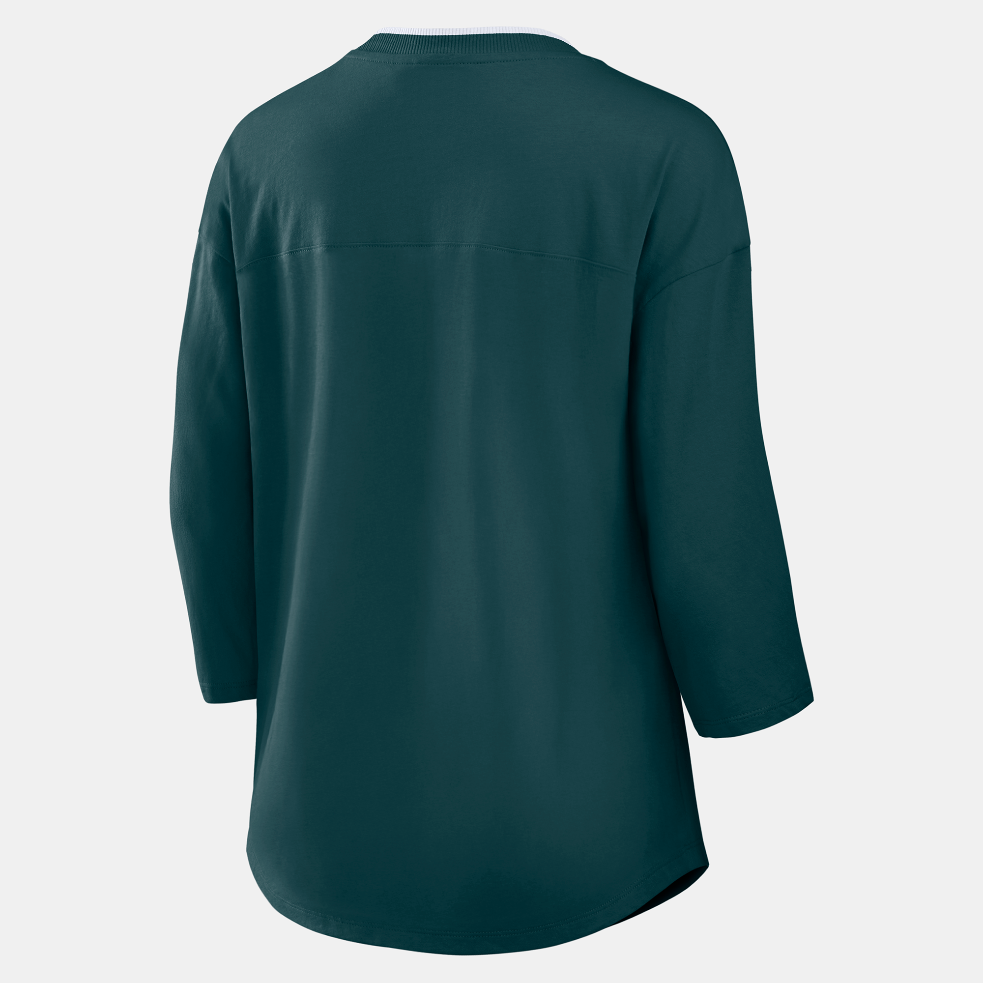 T-shirt à manches 3/4 et col en V Fanatics Green Philadelphia Eagles pour femmes