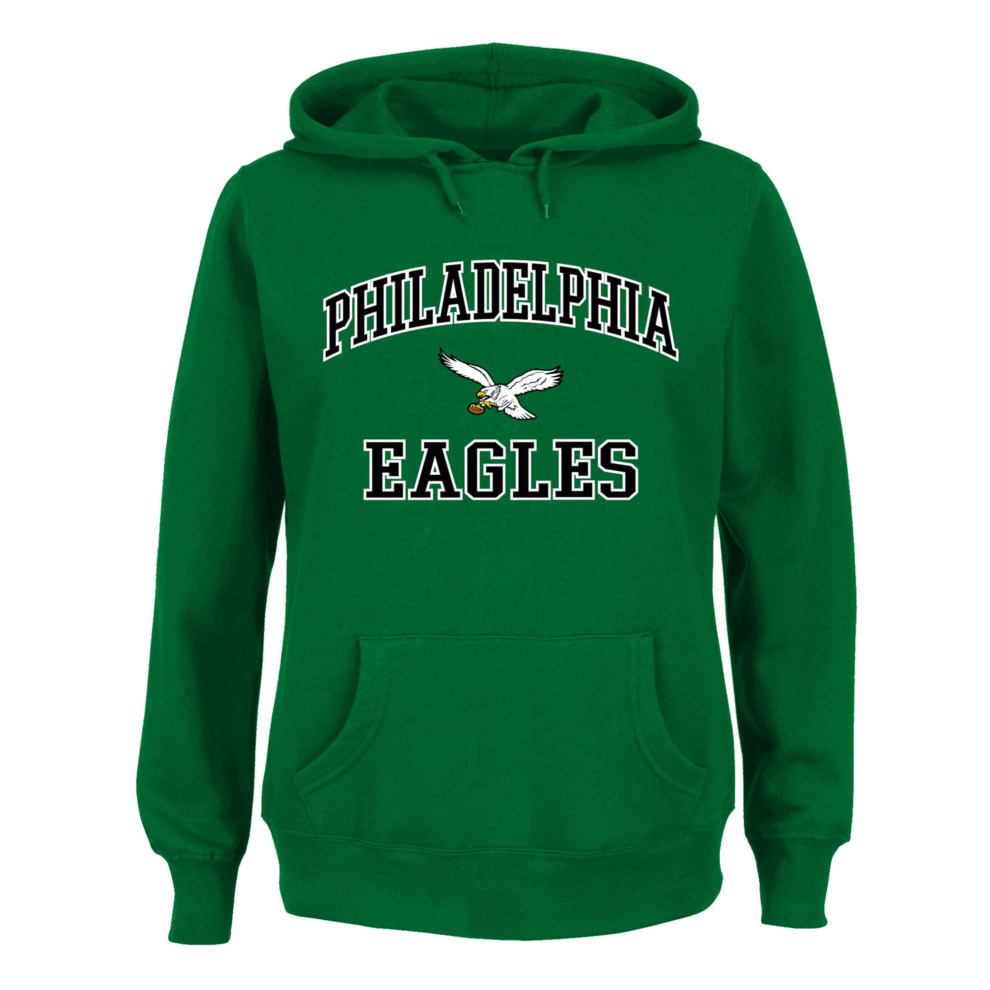 Sweat à capuche Fanatics Kelly Green Philadelphia Eagles pour femme, grande taille, motif cœur et âme