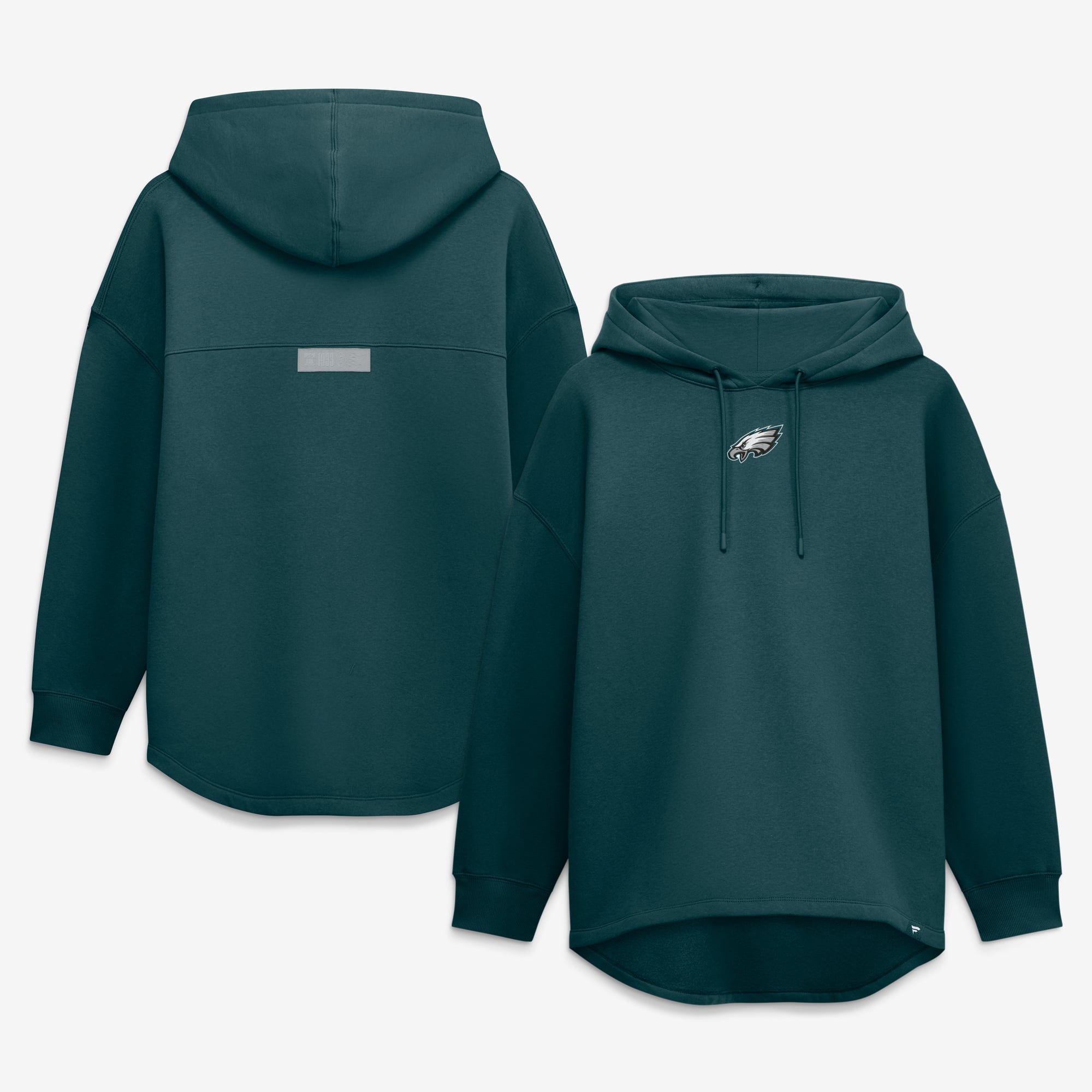 Women's Fanatics Midnight Green Philadelphia Eagles Oversized Tunic Hoodie