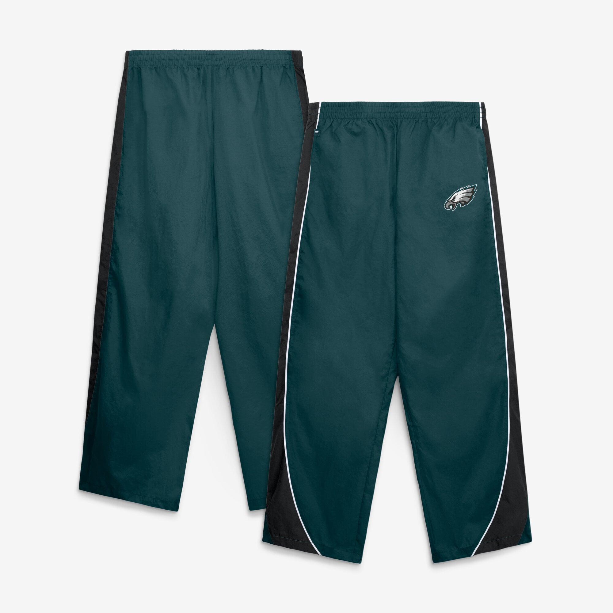 Women's Fanatics Midnight Green/Black Philadelphia Eagles Team First Backwards Lateral Nylon Pants