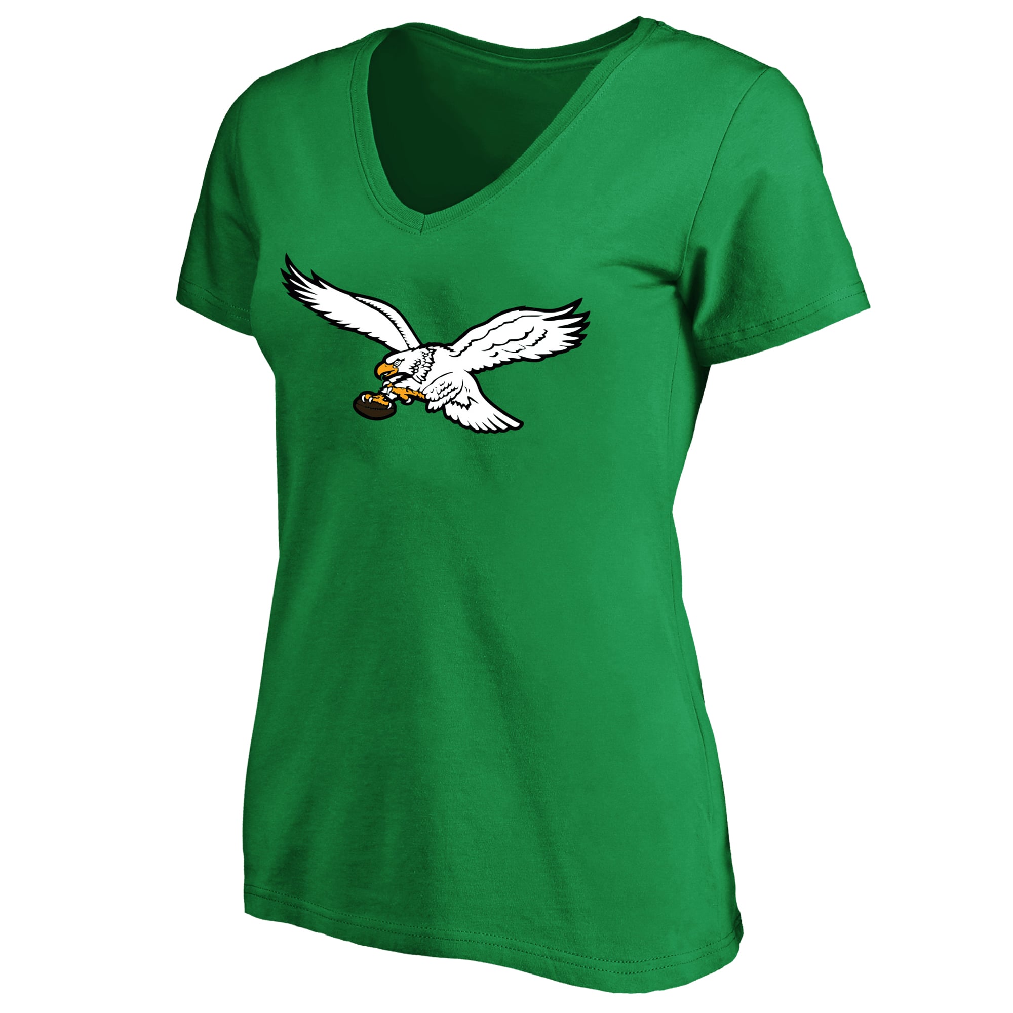 Women's Fanatics Saquon Barkley Kelly Green Philadelphia Eagles Plus Name & Number V-Neck T-Shirt
