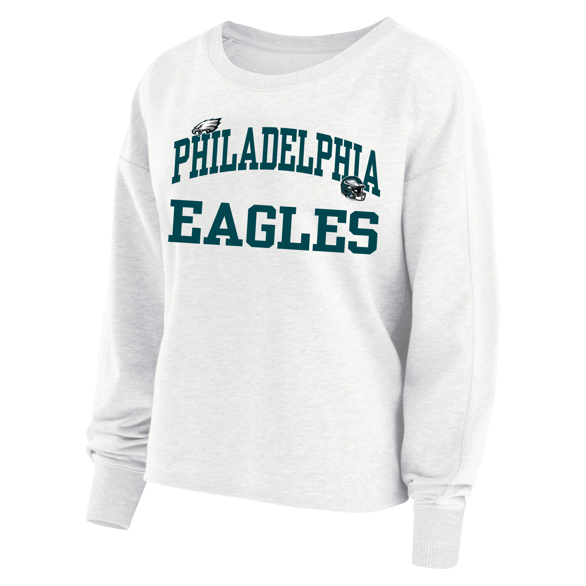 Sweat-shirt oversize grande taille Fanatics Saquon Barkley blanc Philadelphia Eagles pour femme, avec nom et numéro.