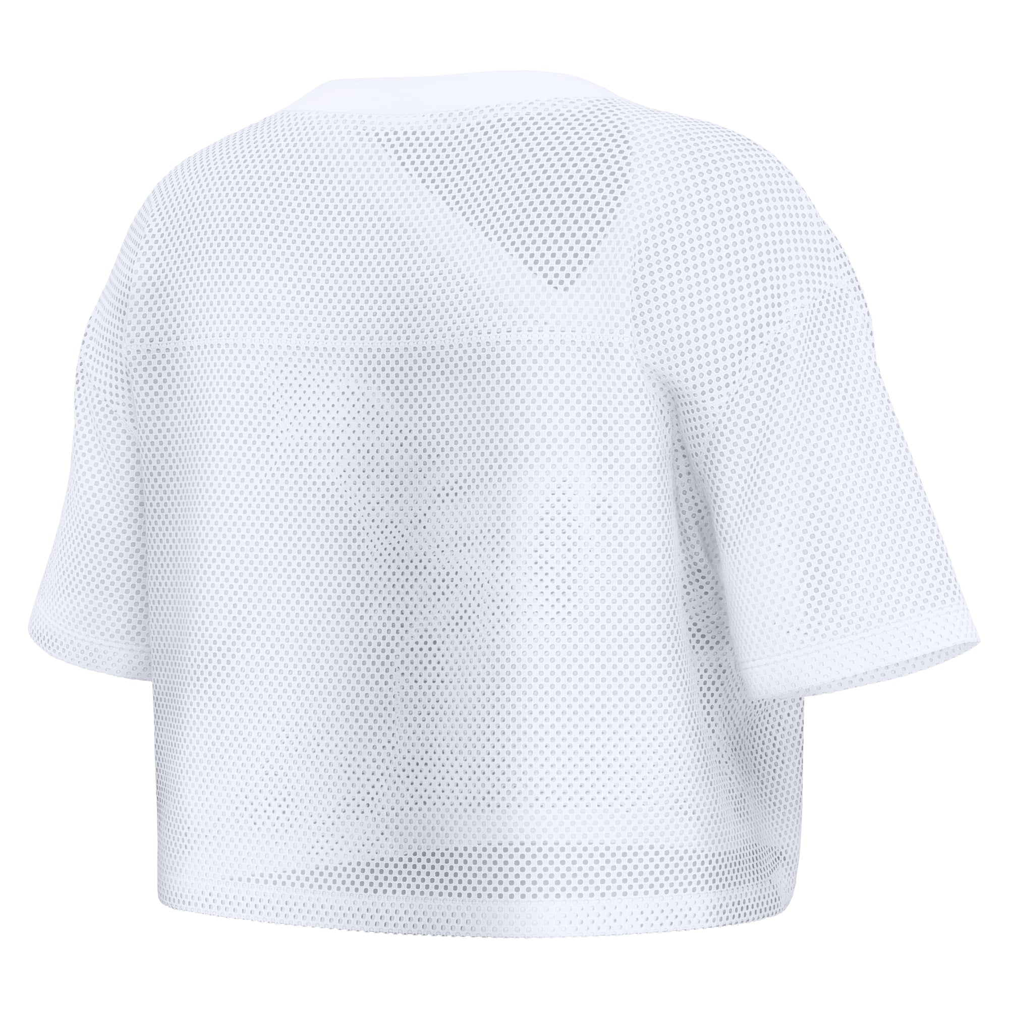 Women's Fanatics White Philadelphia Eagles Oversized Mesh Cropped V-Neck Jersey