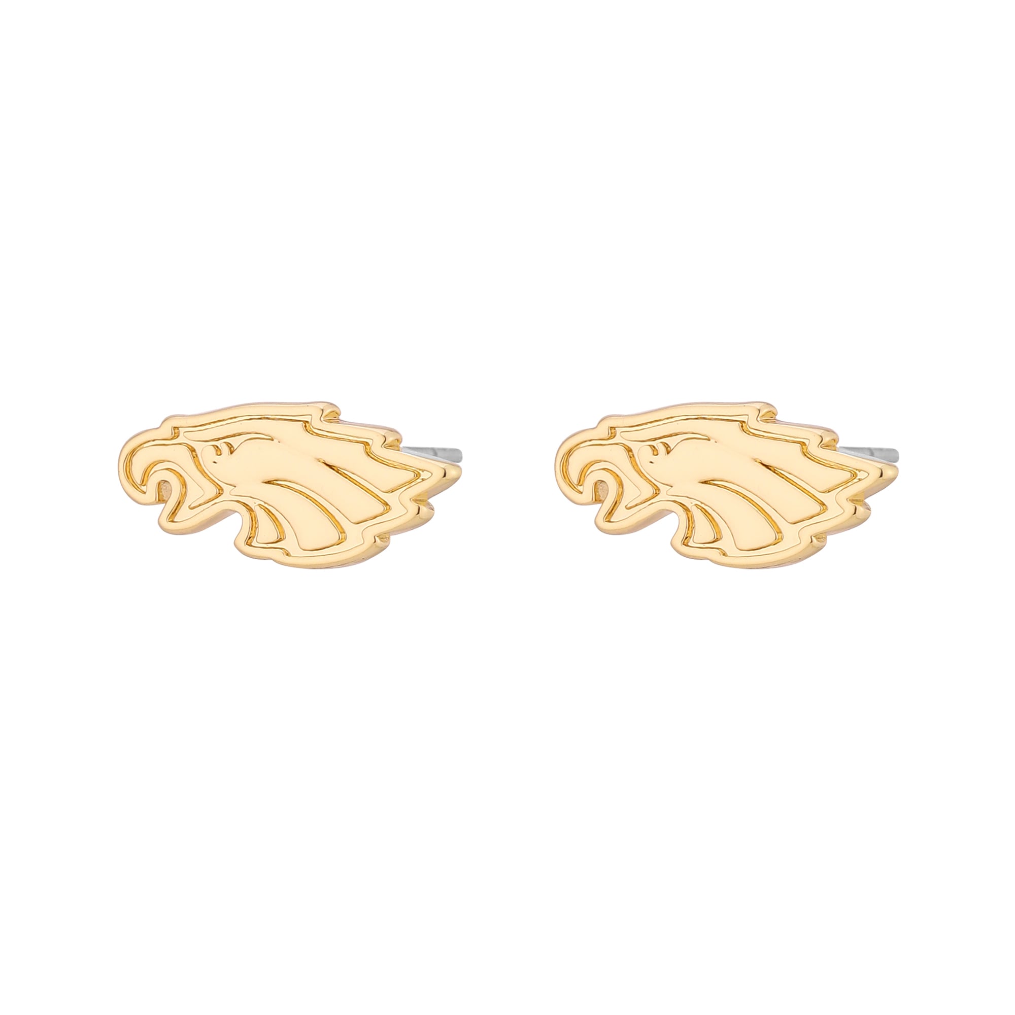 Boucles d'oreilles puces pour femmes LUV AJ Gold Philadelphia Eagles Logo