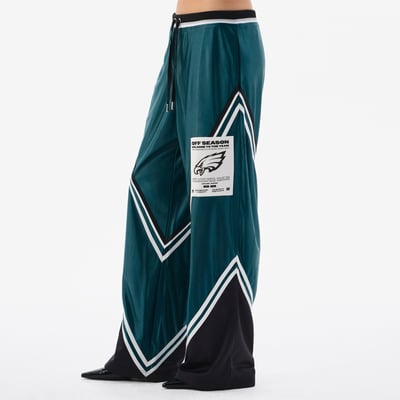Philadelphia Eagles Off Season Women's Shiny Chevron Track Pants - Midnight Green