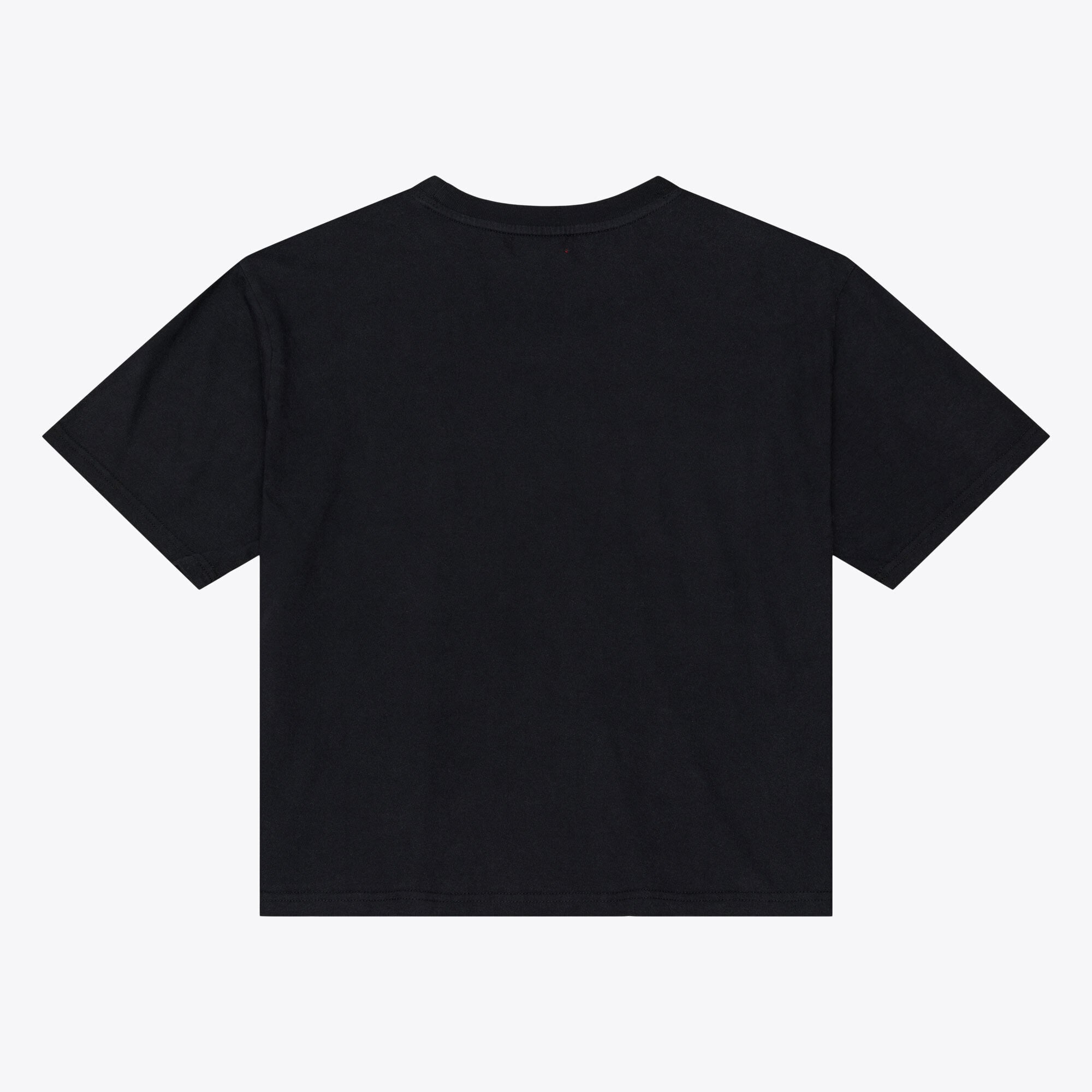 Women's Mitchell & Ness Black Philadelphia Eagles Core Essentials Micro Logo Boxy Crop T-Shirt