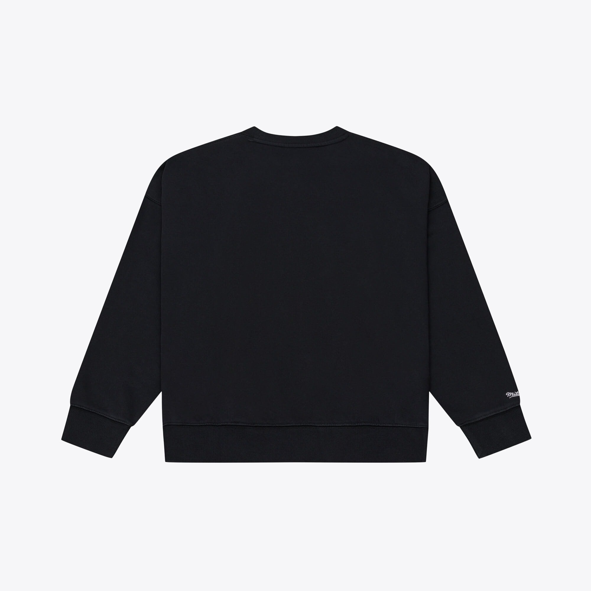 Women's Mitchell & Ness Black Philadelphia Eagles Core Essentials Micro Logo Fleece Sweatshirt
