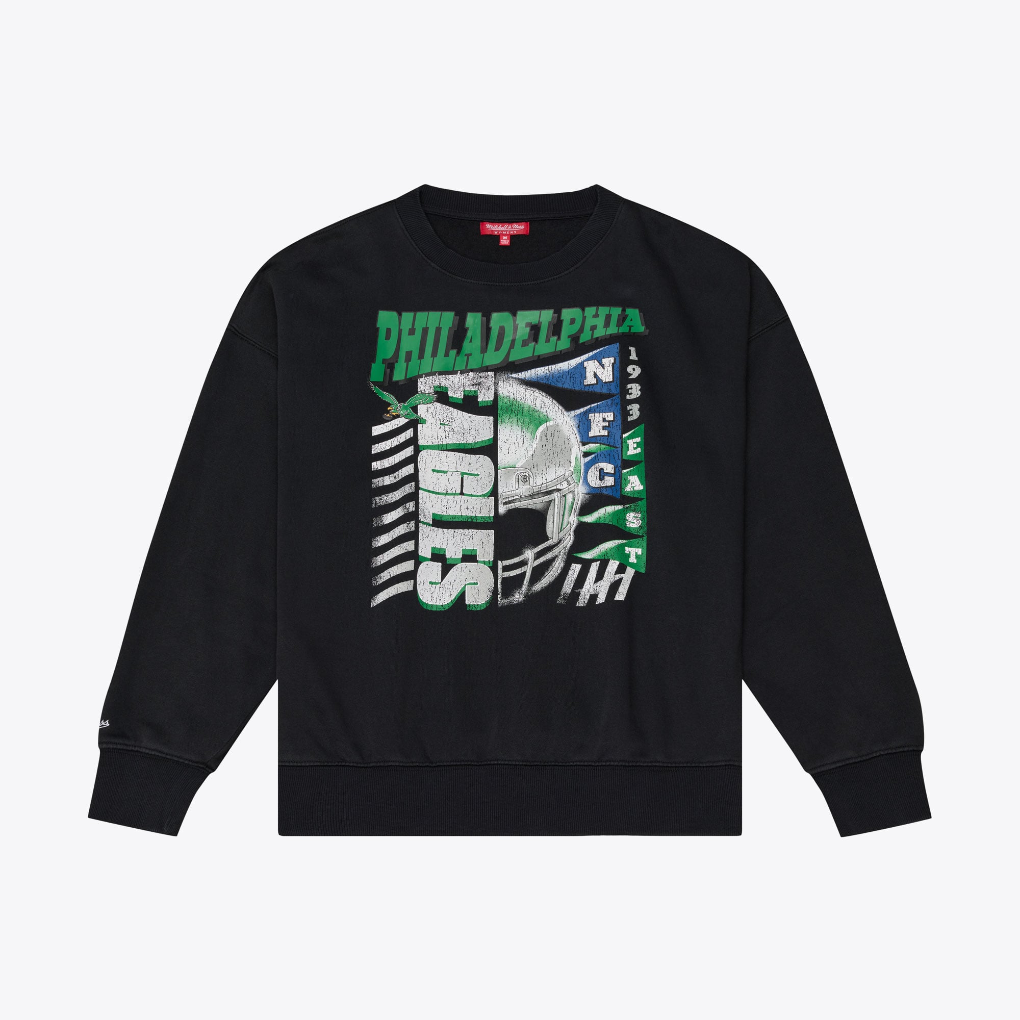 Sweat-shirt à col rond Mitchell & Ness noir pour femme