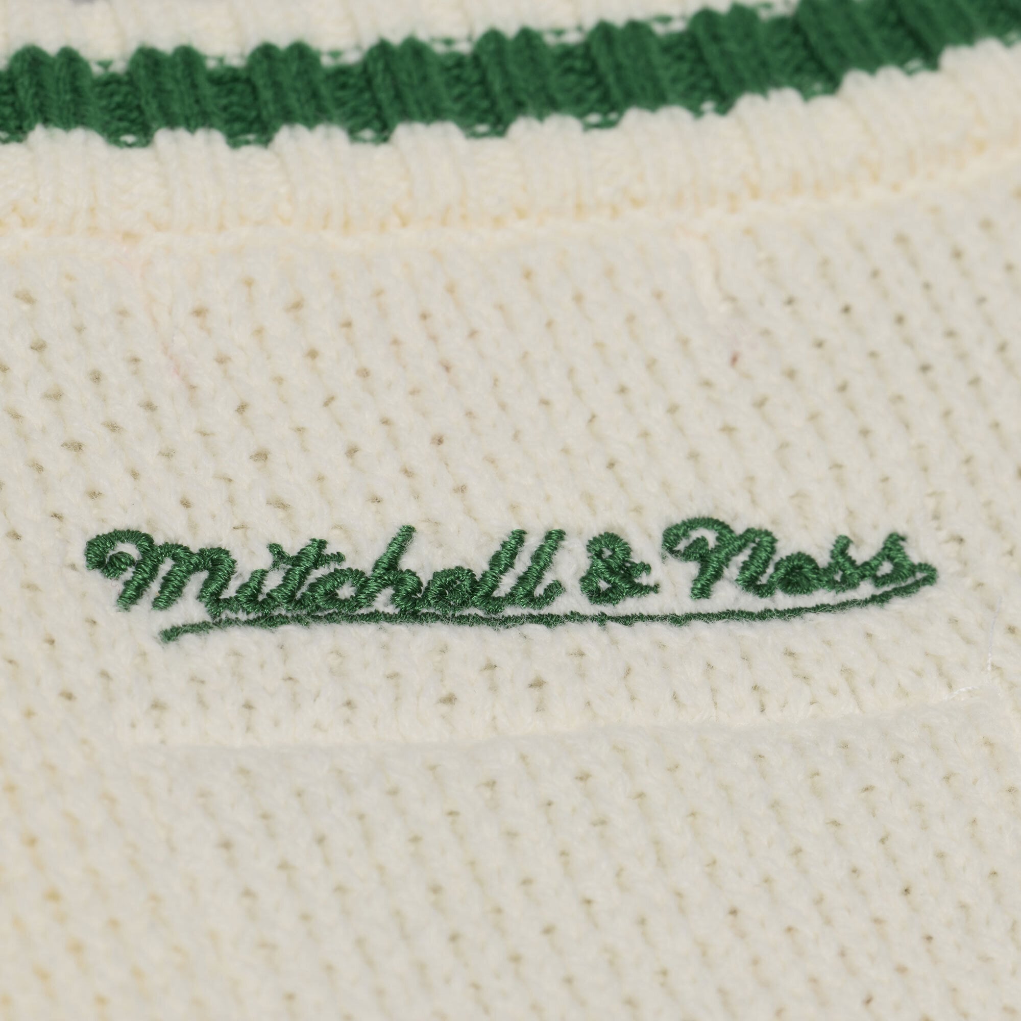 Women's Mitchell & Ness Cream Philadelphia Eagles Retro Roots V-Neck Sweater Vest