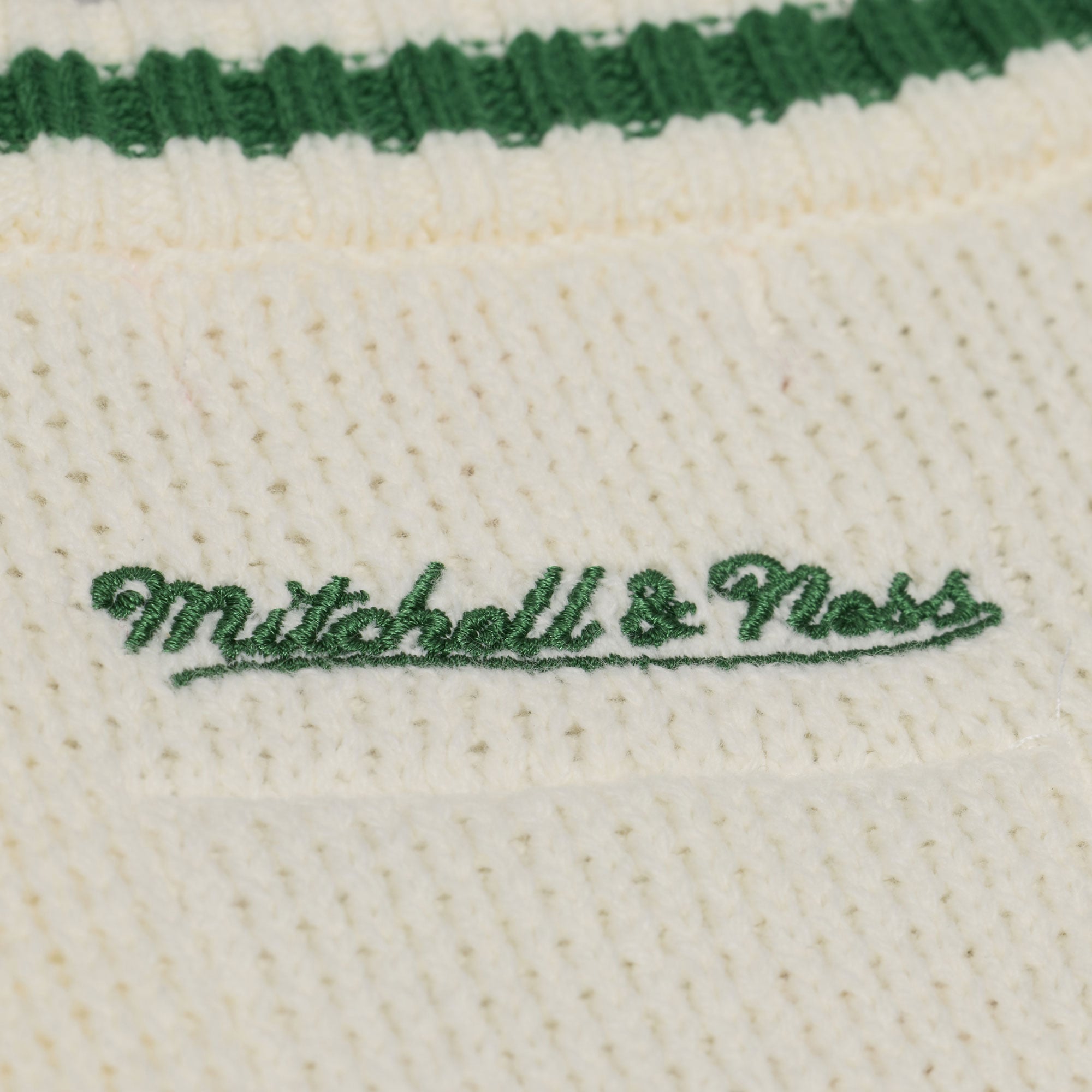 Women's Mitchell & Ness Cream Philadelphia Eagles Retro Roots V-Neck Sweater Vest