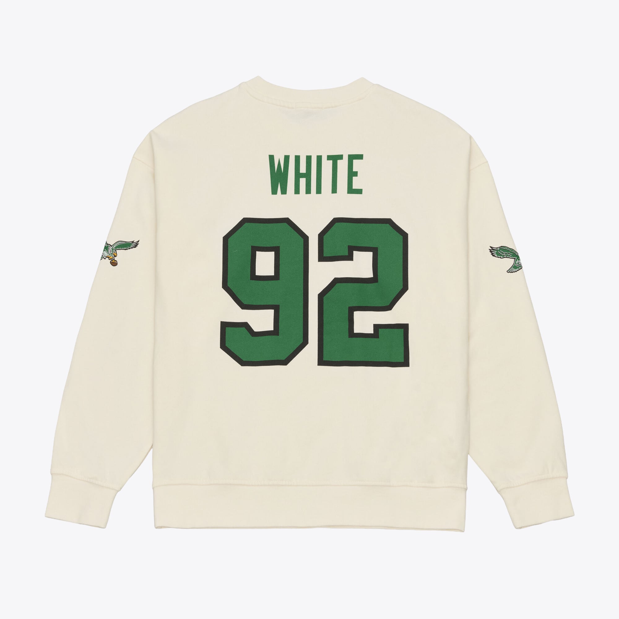 Women's Mitchell & Ness Reggie White Cream Philadelphia Eagles Name Number Sweatshirt