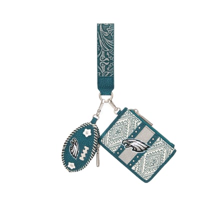 Philadelphia Eagles Montana West Women's Wallet & Football Charm Wristlet