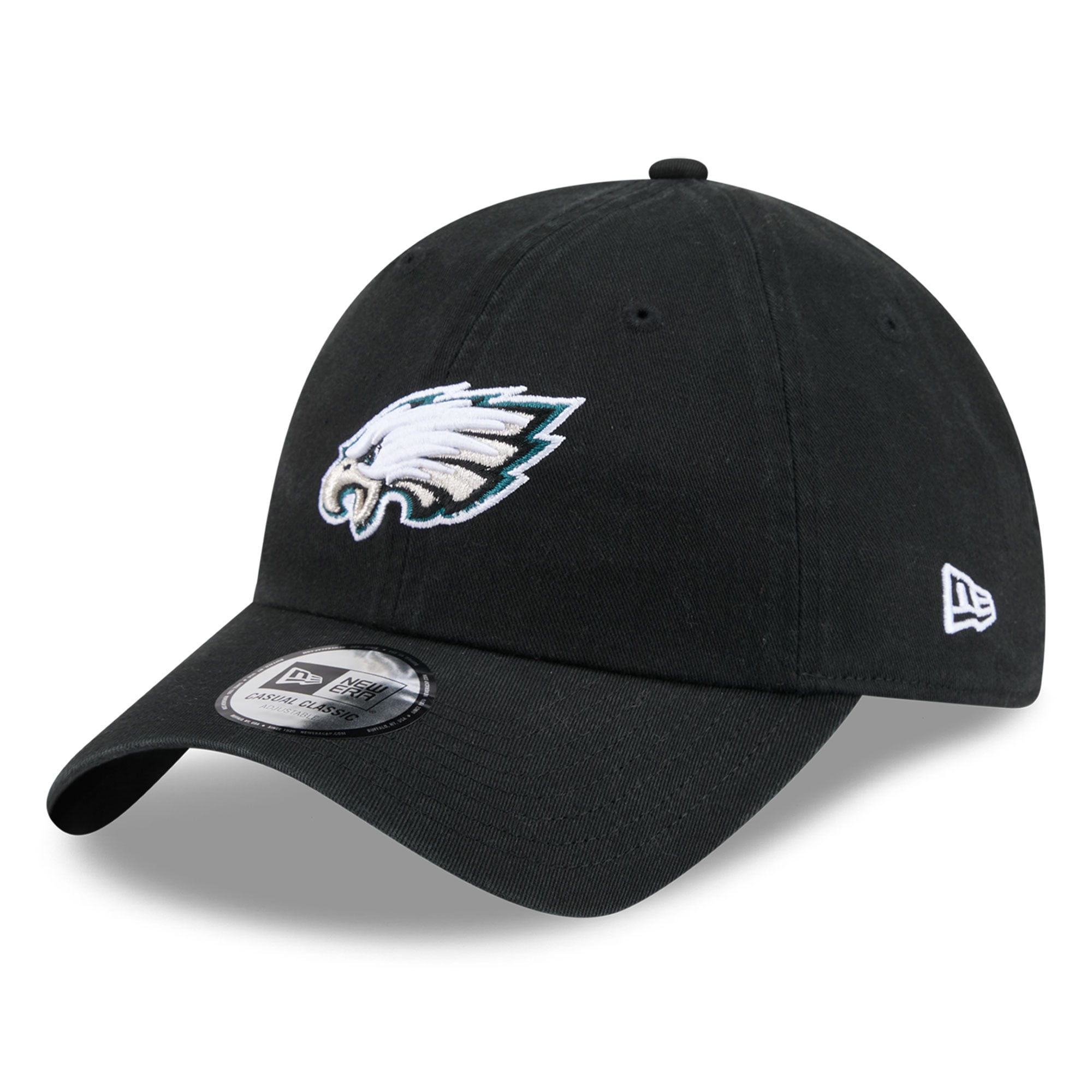 Casquette New Era noire pour femme, style rétro, Philadelphia Eagles