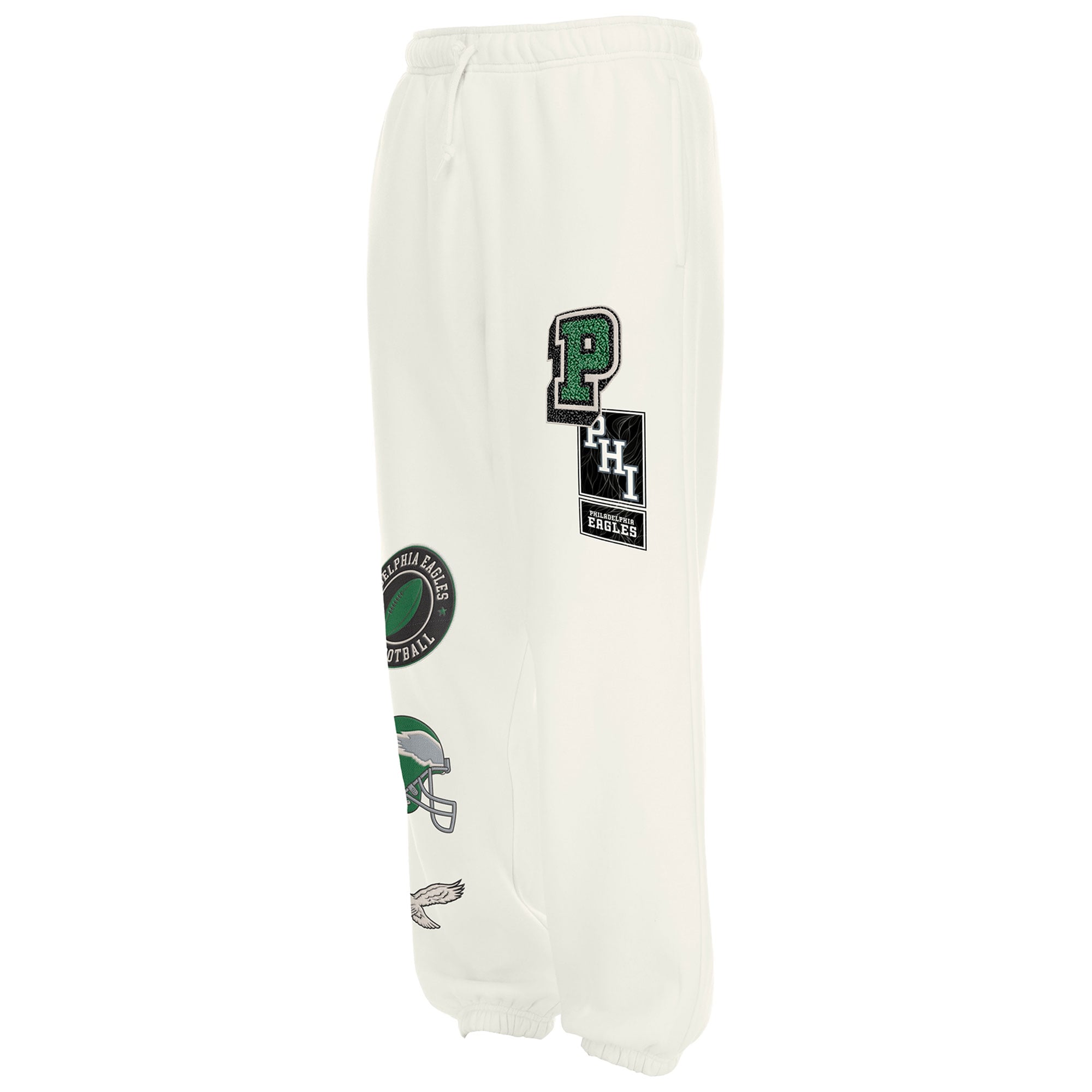 Pantalon de survêtement New Era crème Philadelphia Eagles pour femmes