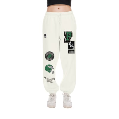 Philadelphia Eagles New Era Women's Academic Sweatpants - Cream