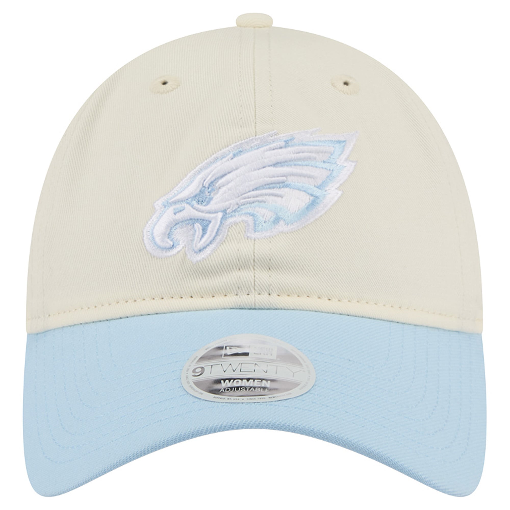 Women's New Era Cream/Coastal Blue Philadelphia Eagles 9TWENTY Adjustable Hat