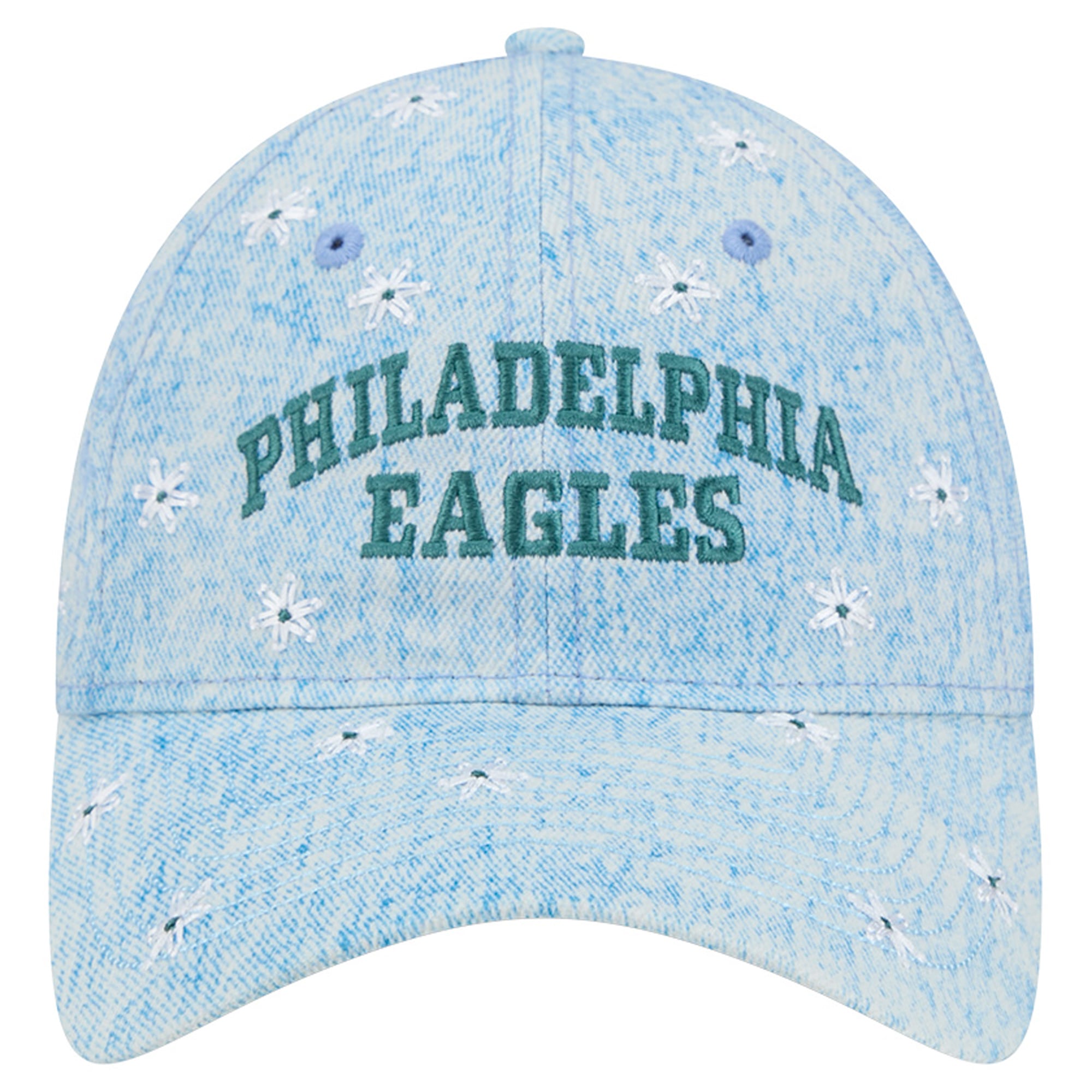 Women's New Era Denim Philadelphia Eagles Daisy 9TWENTY Adjustable Hat