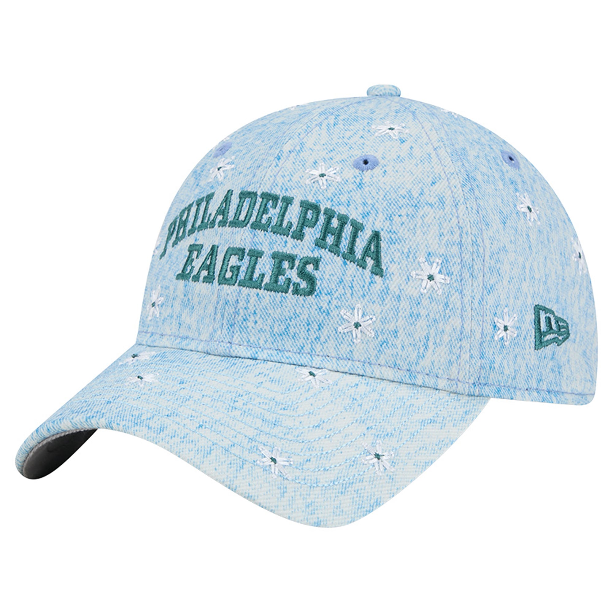 Women's New Era Denim Philadelphia Eagles Daisy 9TWENTY Adjustable Hat