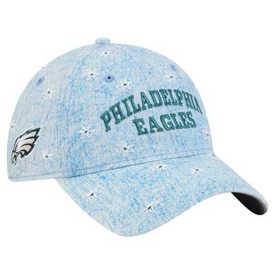  Philadelphia Eagles New Era Women's Daisy 9TWENTY Adjustable Hat - Denim