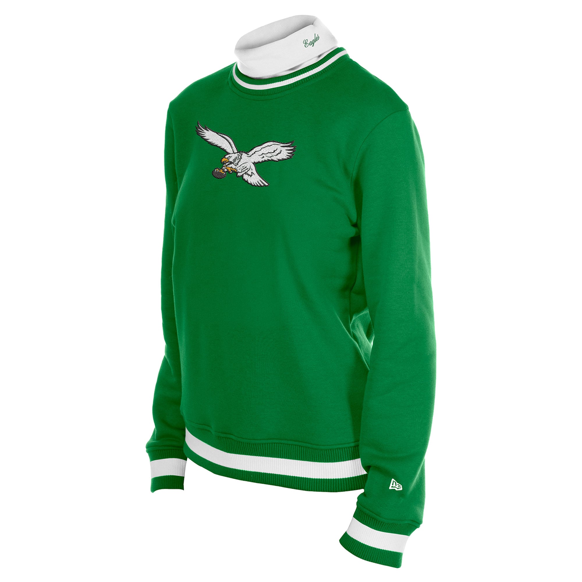 Pull à col roulé New Era Kelly Green Philadelphia Eagles Sport Classics pour femme