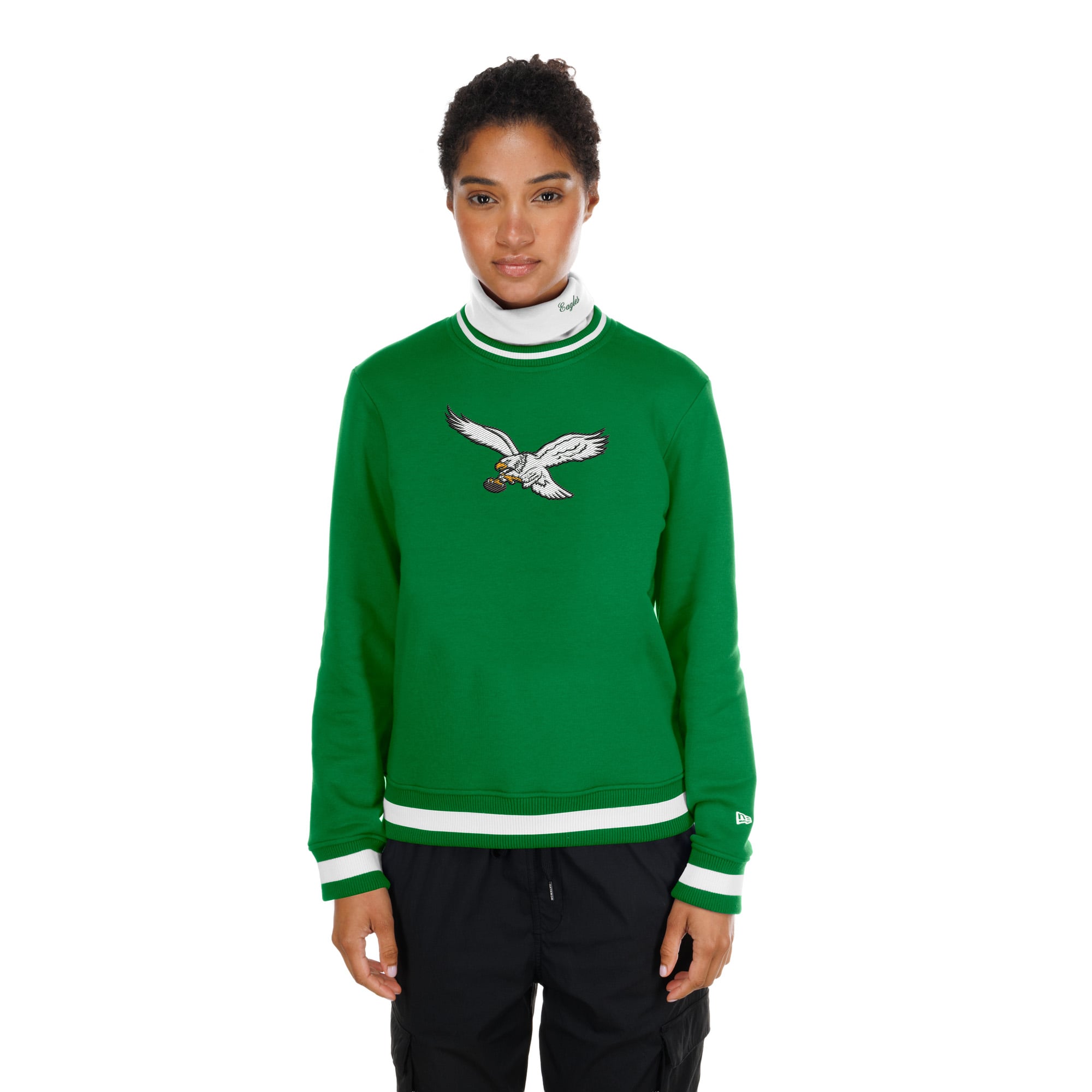 Pull à col roulé New Era Kelly Green Philadelphia Eagles Sport Classics pour femme