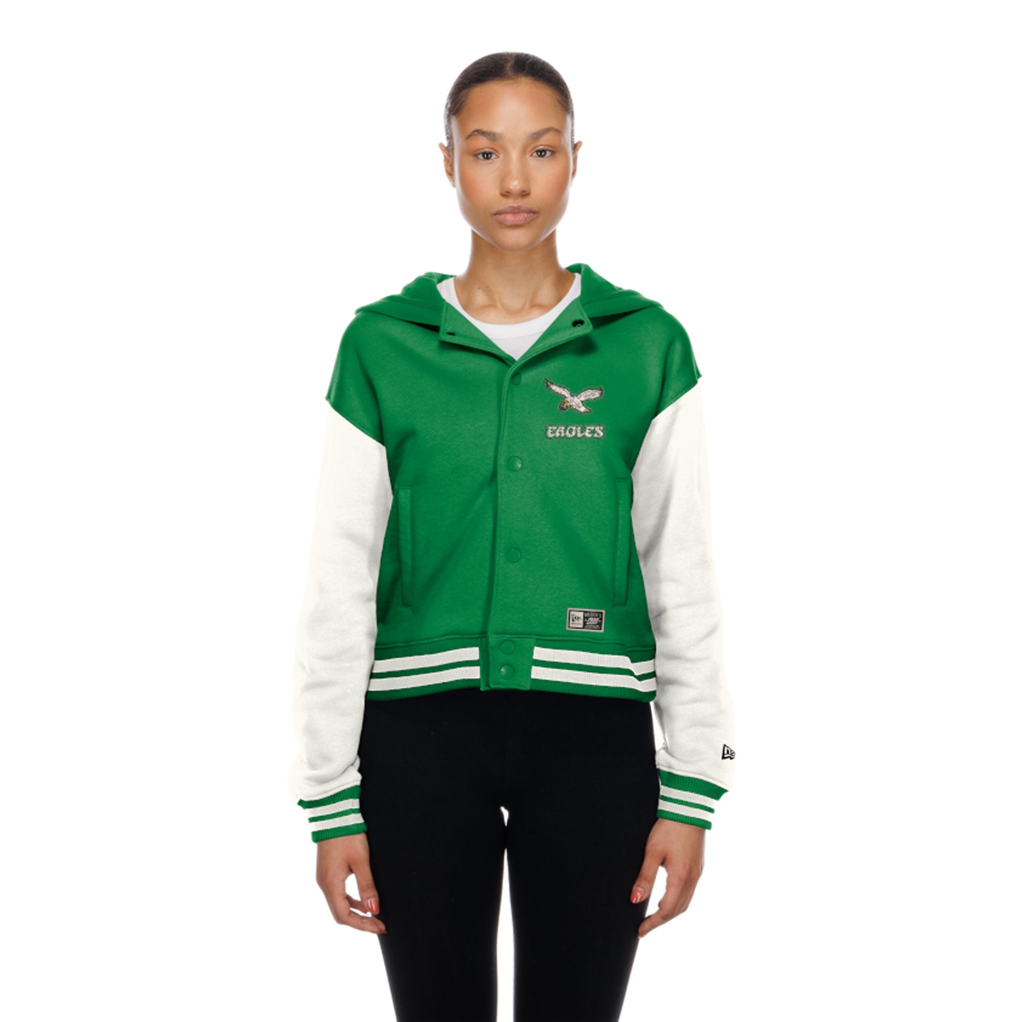 Veste à capuche rétro vert Kelly pour femme New Era Philadelphia Eagles