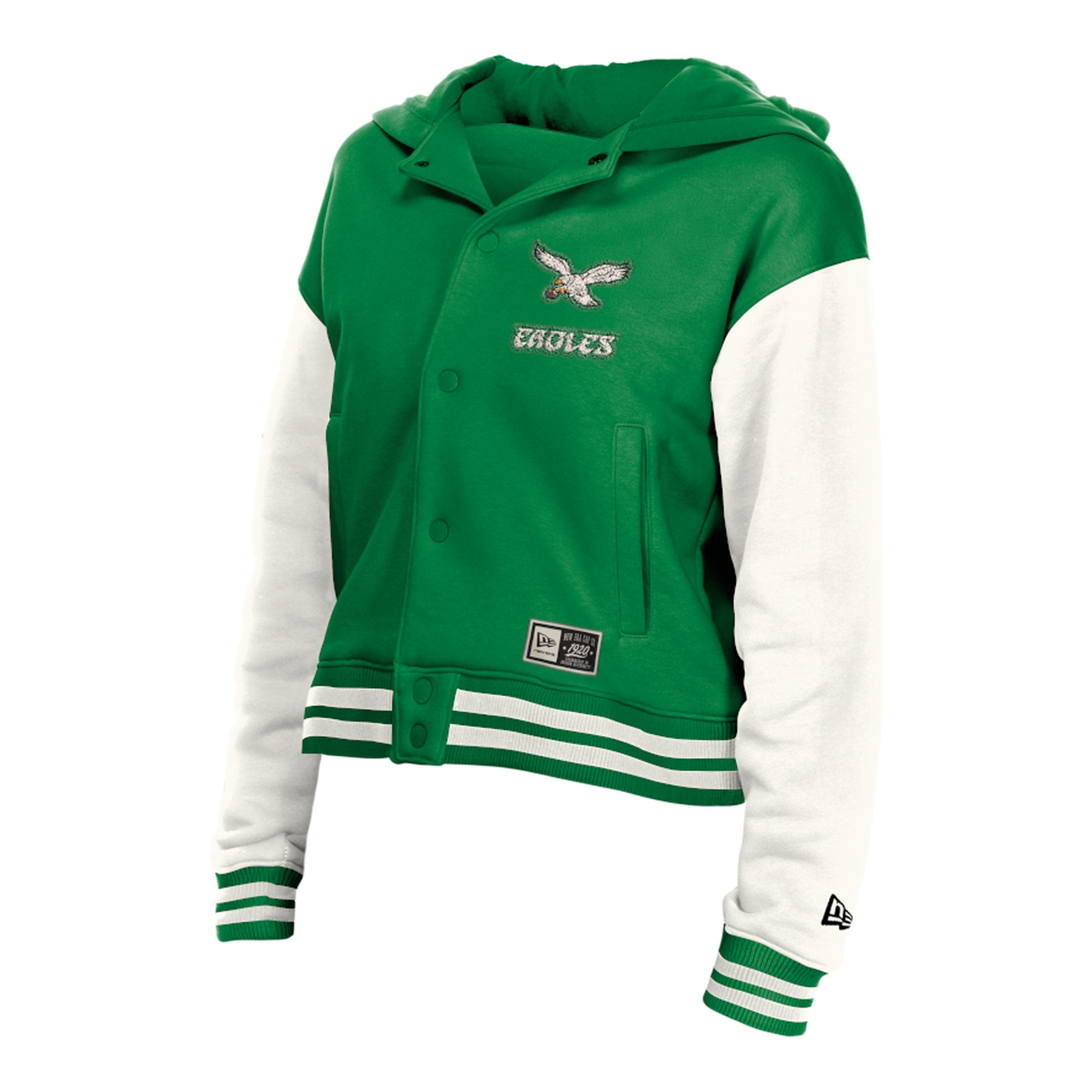 Veste à capuche rétro vert Kelly pour femme New Era Philadelphia Eagles