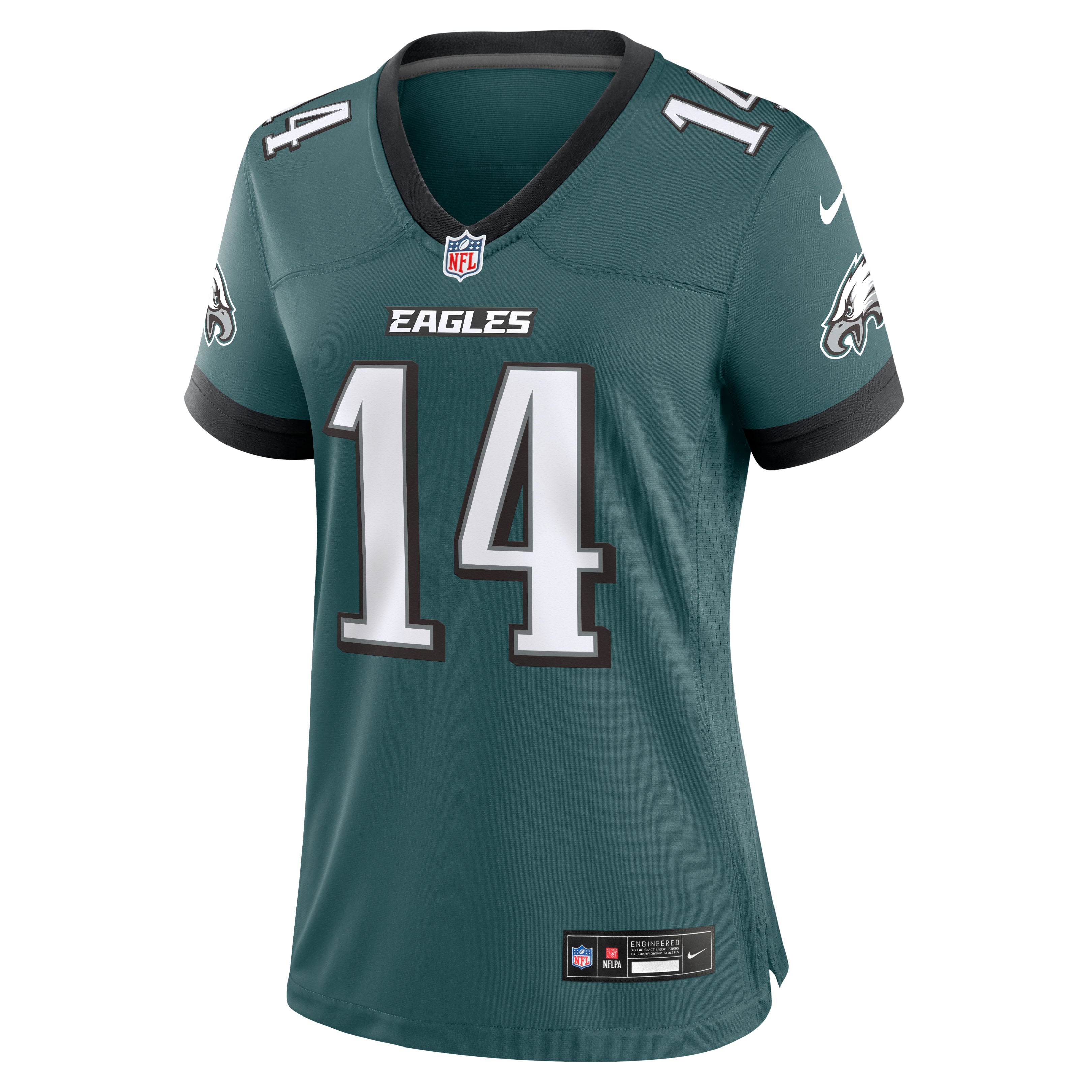 Maillot de match Nike Andy Dalton vert nuit pour femme, Philadelphia Eagles