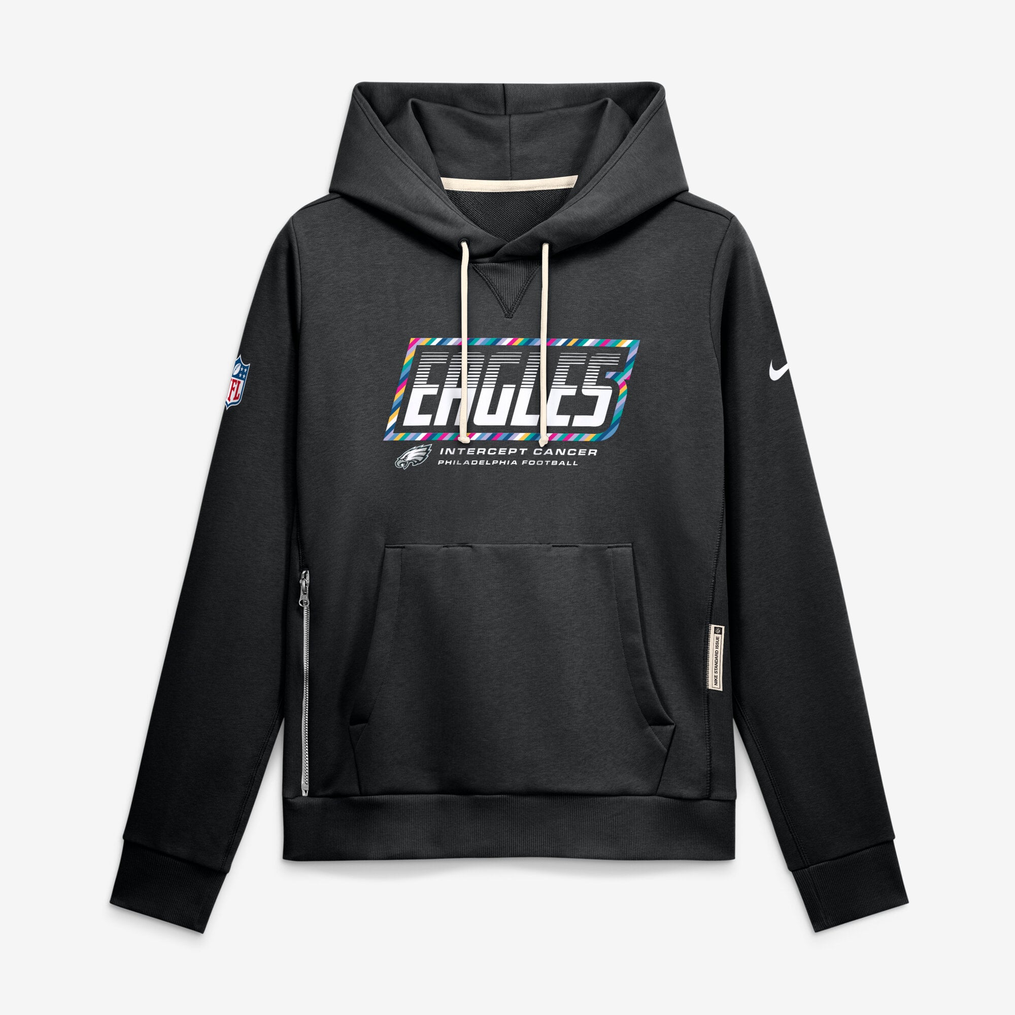 Women's Nike Black Philadelphia Eagles 2026 NFL Crucial Catch Sideline Standard Issue Dri-FIT Pullover Hoodie