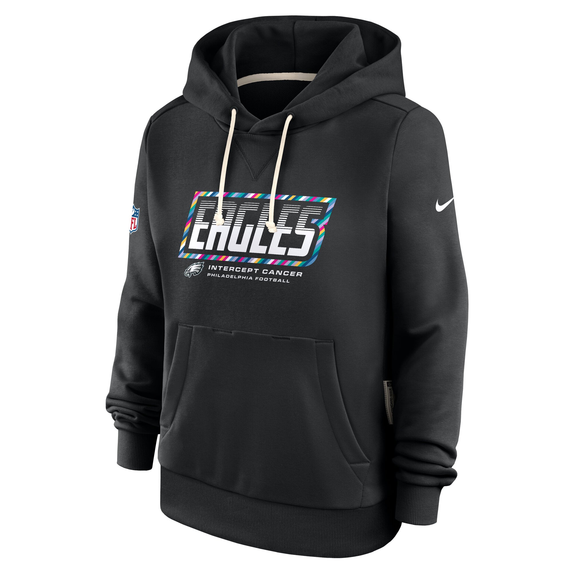 Women's Nike Black Philadelphia Eagles 2026 NFL Crucial Catch Sideline Standard Issue Dri-FIT Pullover Hoodie